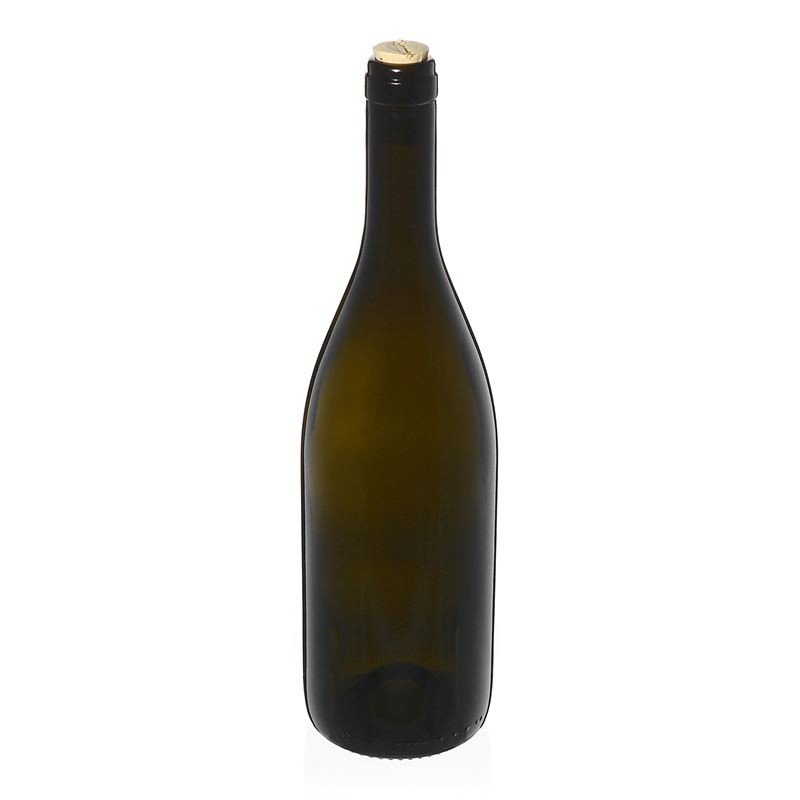 750 ml wine bottle 'Tiffany', antique green, neck: cork