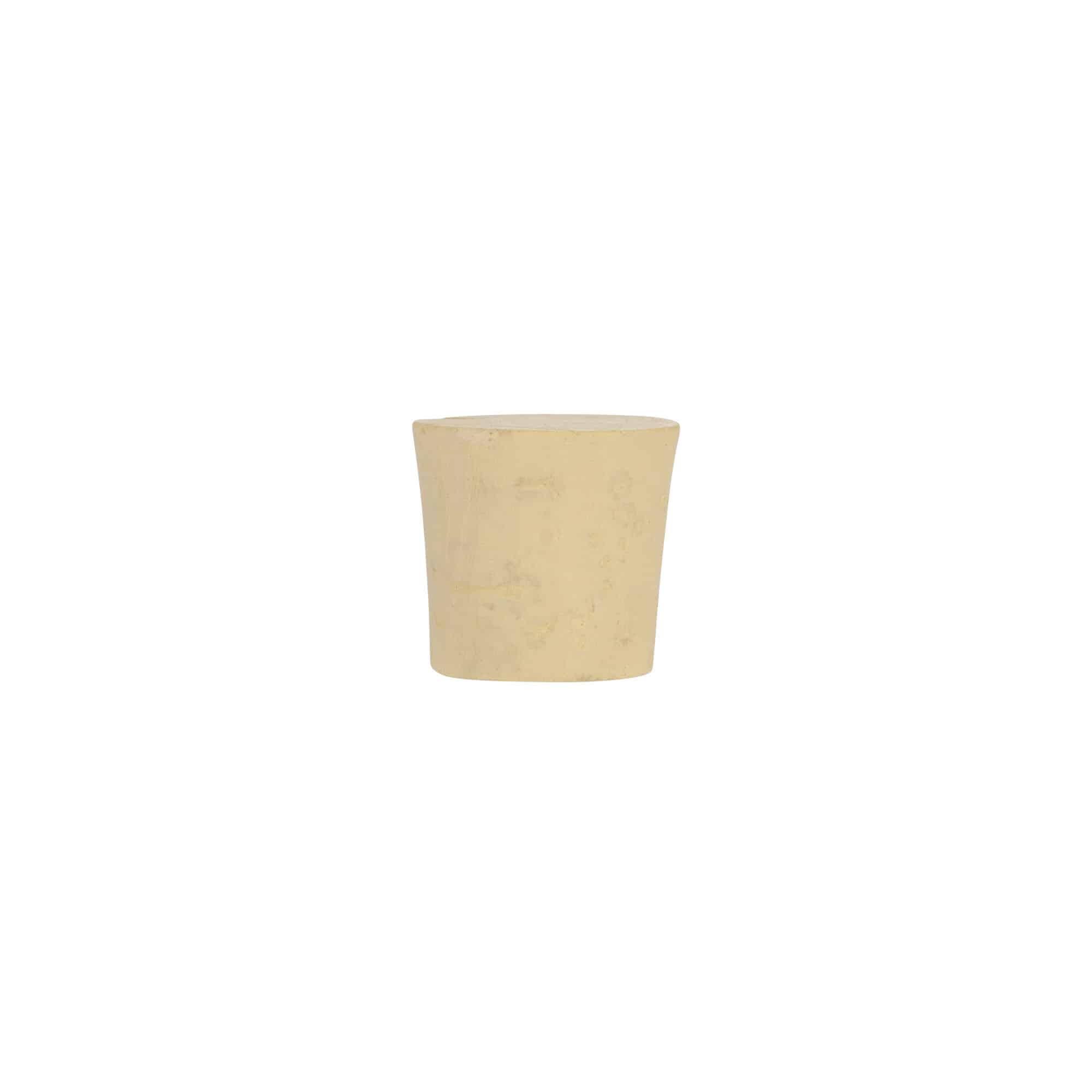 Tapered cork 24-28 x 27, natural cork, bleached, for opening: cork
