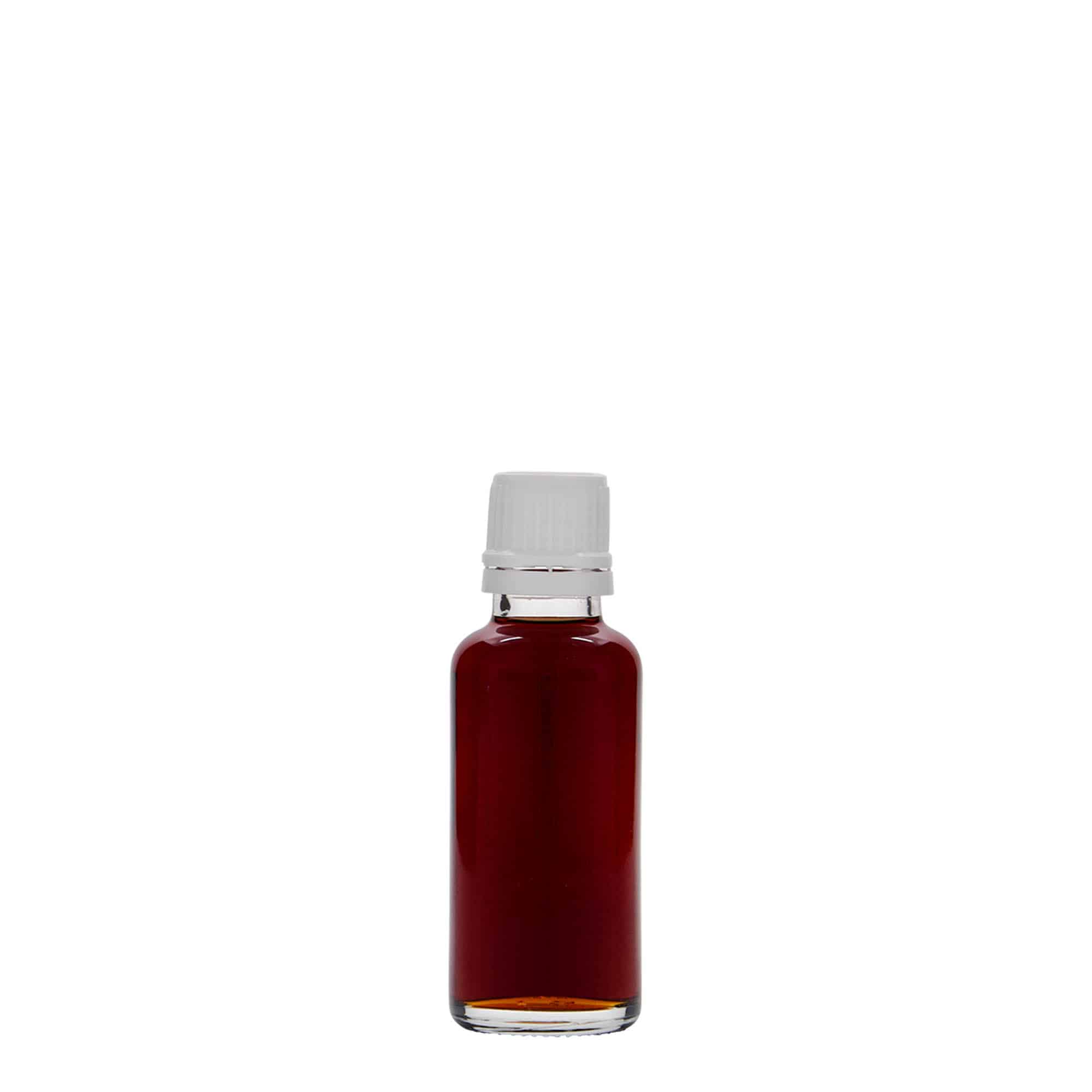 30 ml medicine bottle, glass, opening: DIN 18