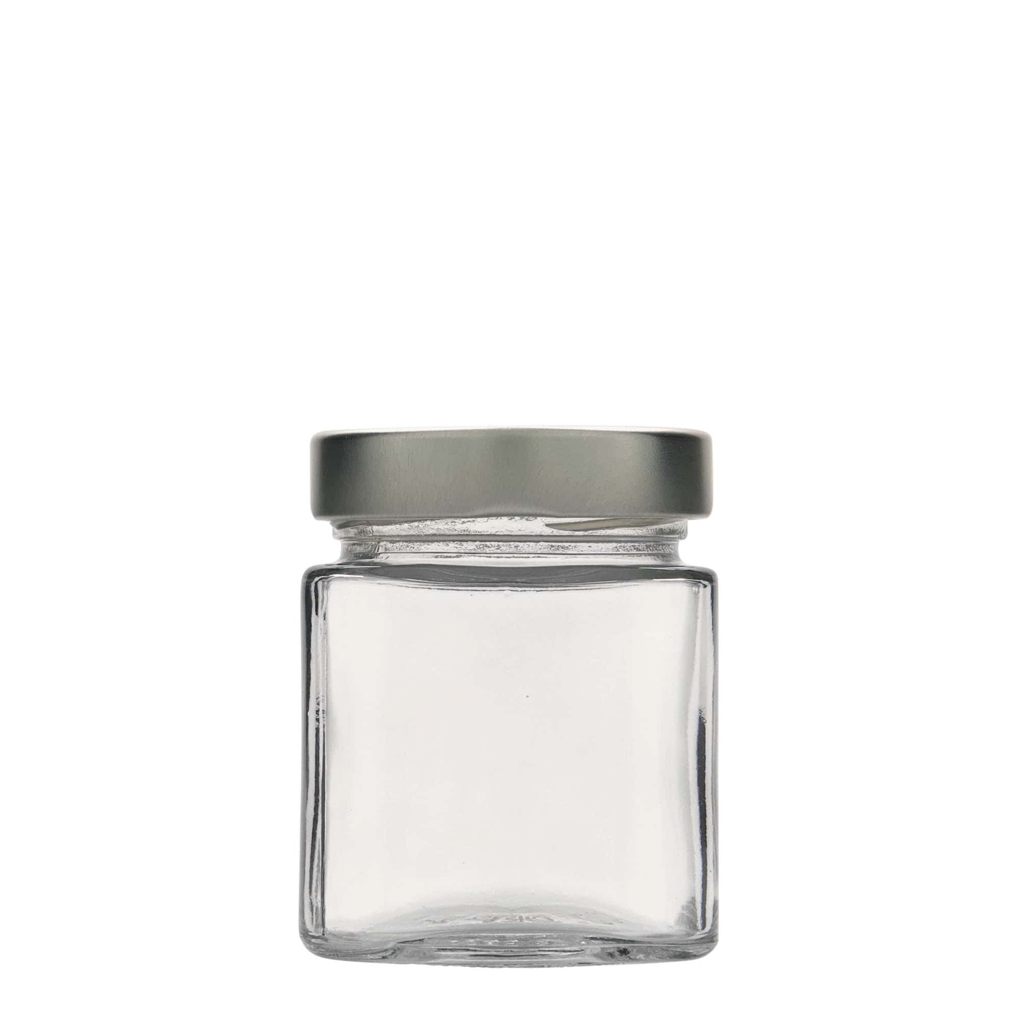 212 ml square glass 'Ikarus', opening: Deep-Twist-Off (DTO 63)