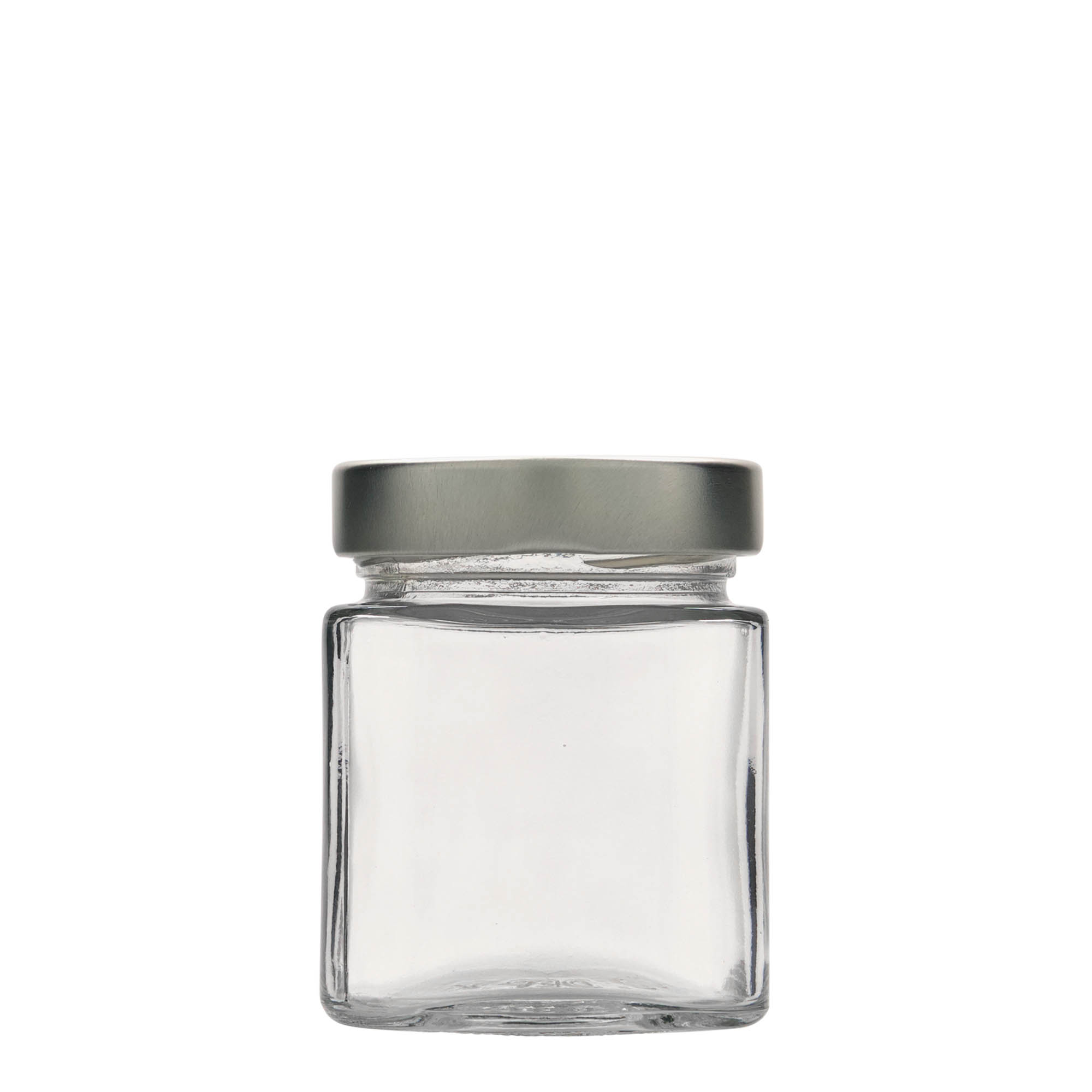 212 ml square glass ‘Ikarus’, opening: Deep-Twist-off (DTO 63)