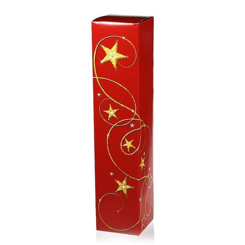 Gift box 'Shooting Stars', square, card, red