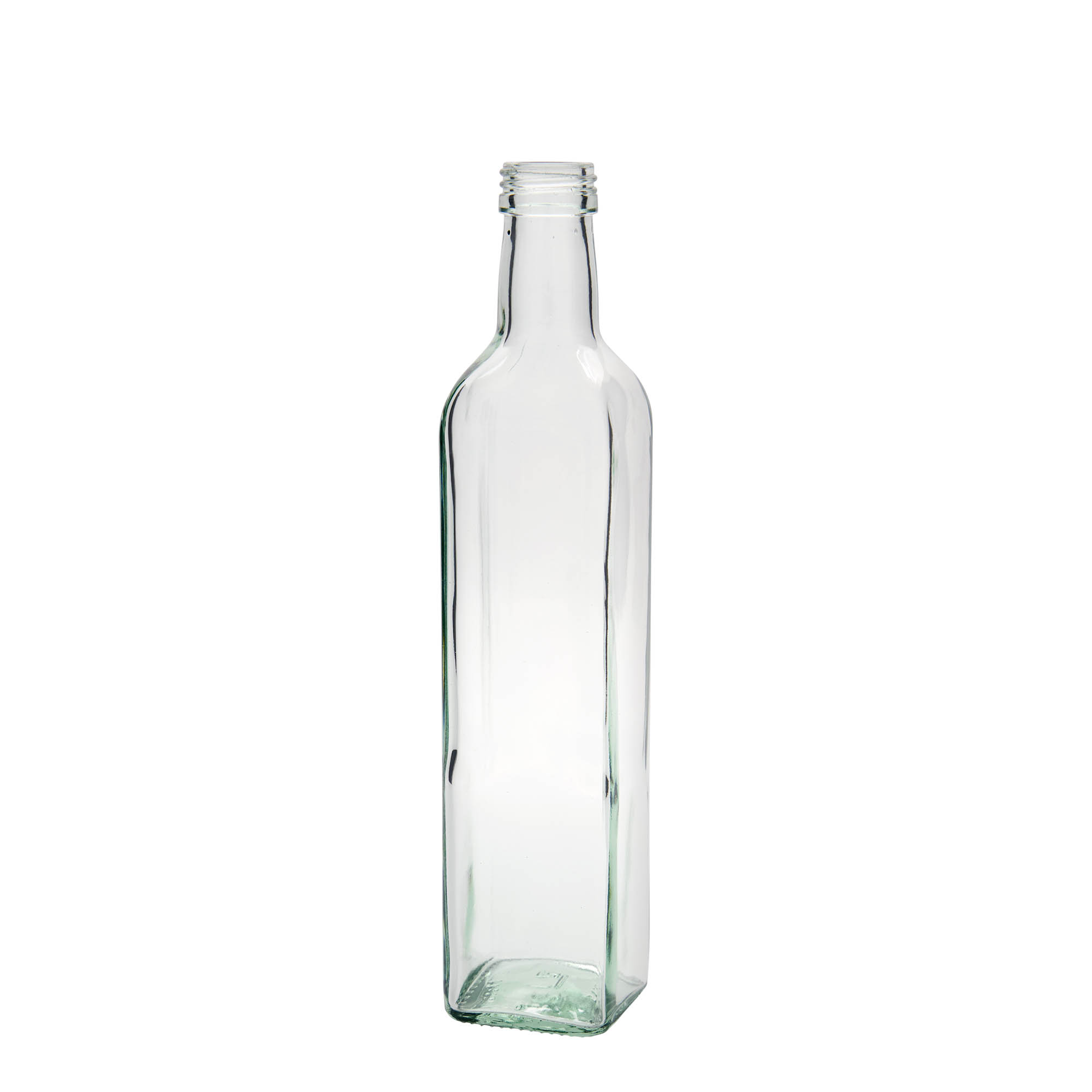 500 ml glass bottle ‘Marasca’, square, opening: PP 31.5