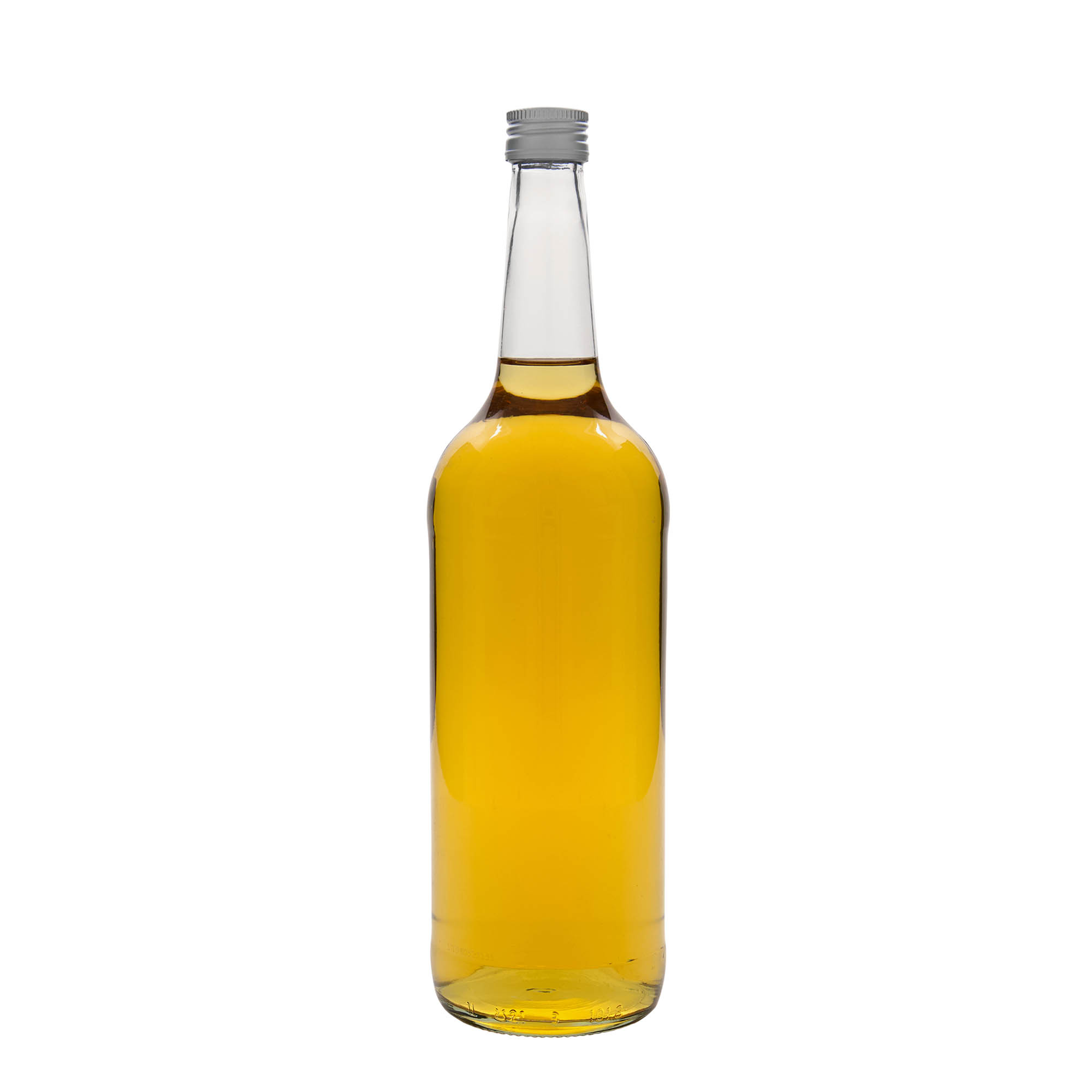 1,000 ml glass bottle with straight neck, opening: PP 28 1,000 ml glass bottle with straight neck, opening: PP 28