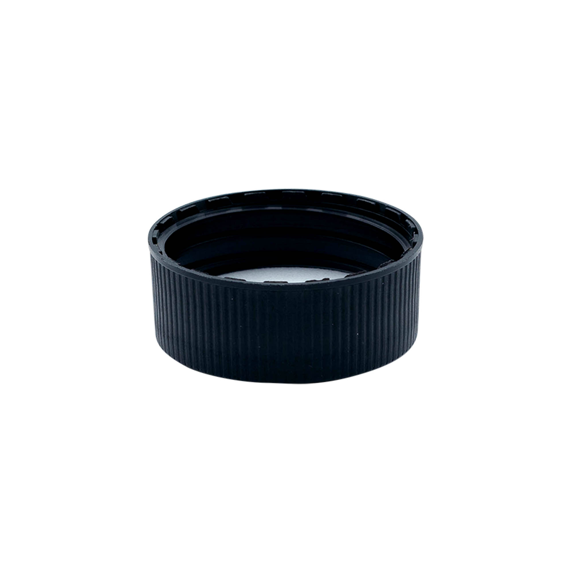 Screw cap with EPE insert, PP plastic, black, for opening: DIN 40 Screw cap with EPE insert, PP plastic, black, for opening: DIN 40