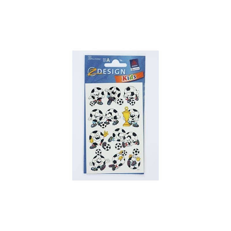 Themed stickers 'Footballs with Faces', paper, multicolour