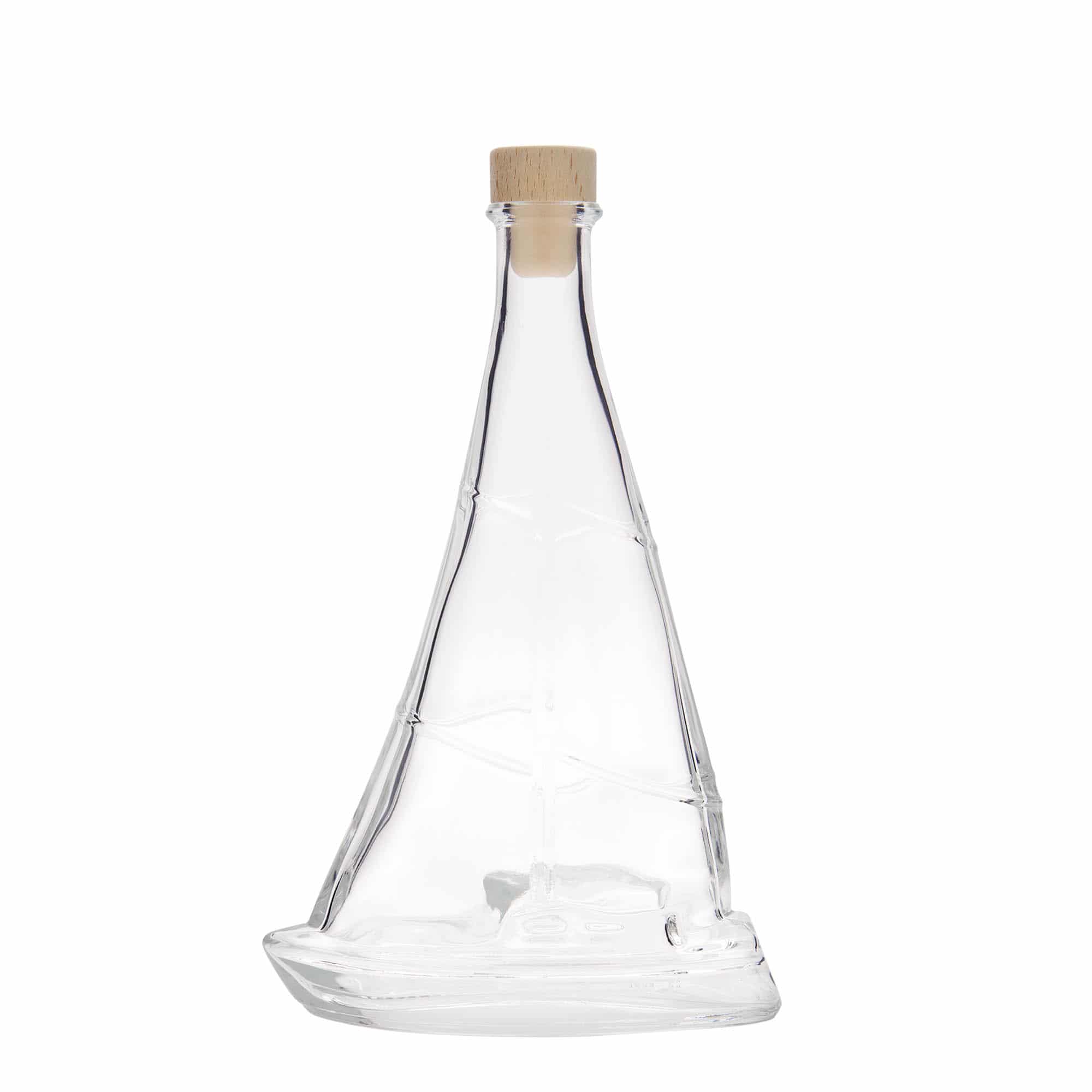 350 ml glass bottle 'Sailboat', closure: cork