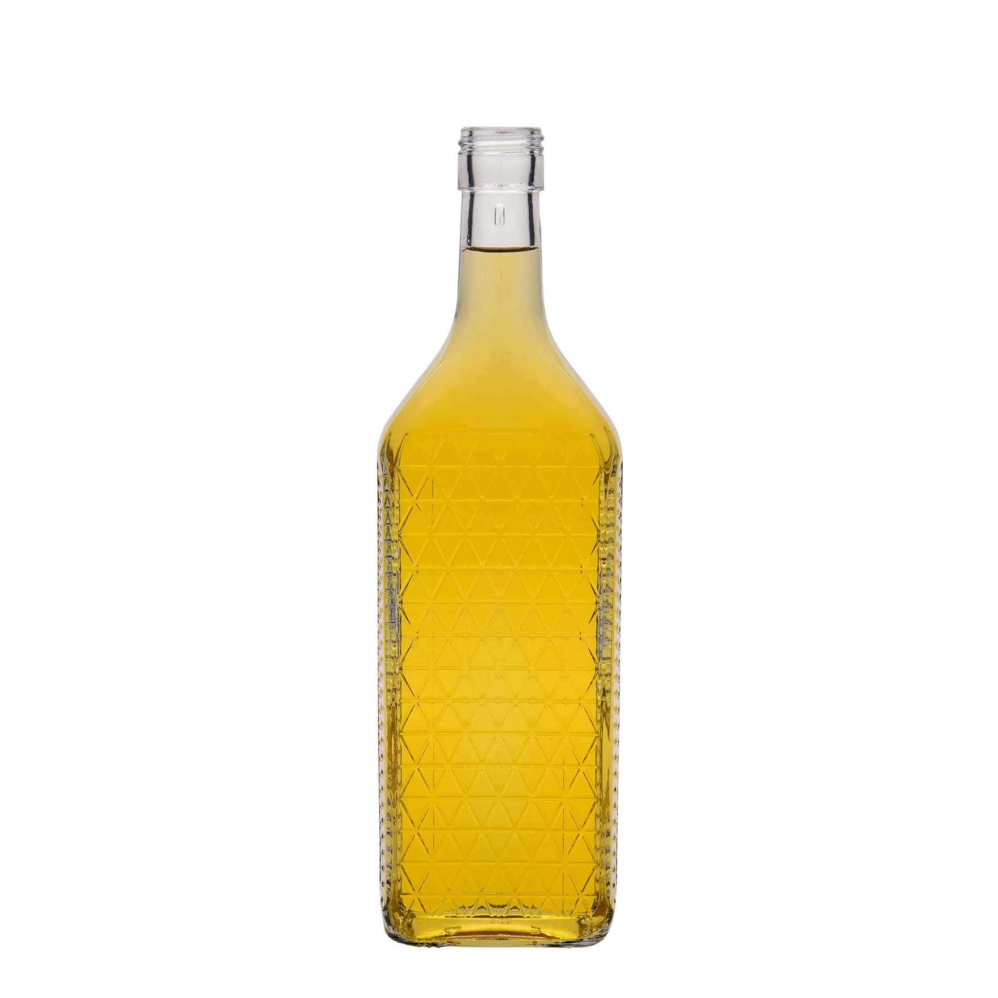 700 ml glass bottle 'Caruso', rectangular, opening: PP 31.5