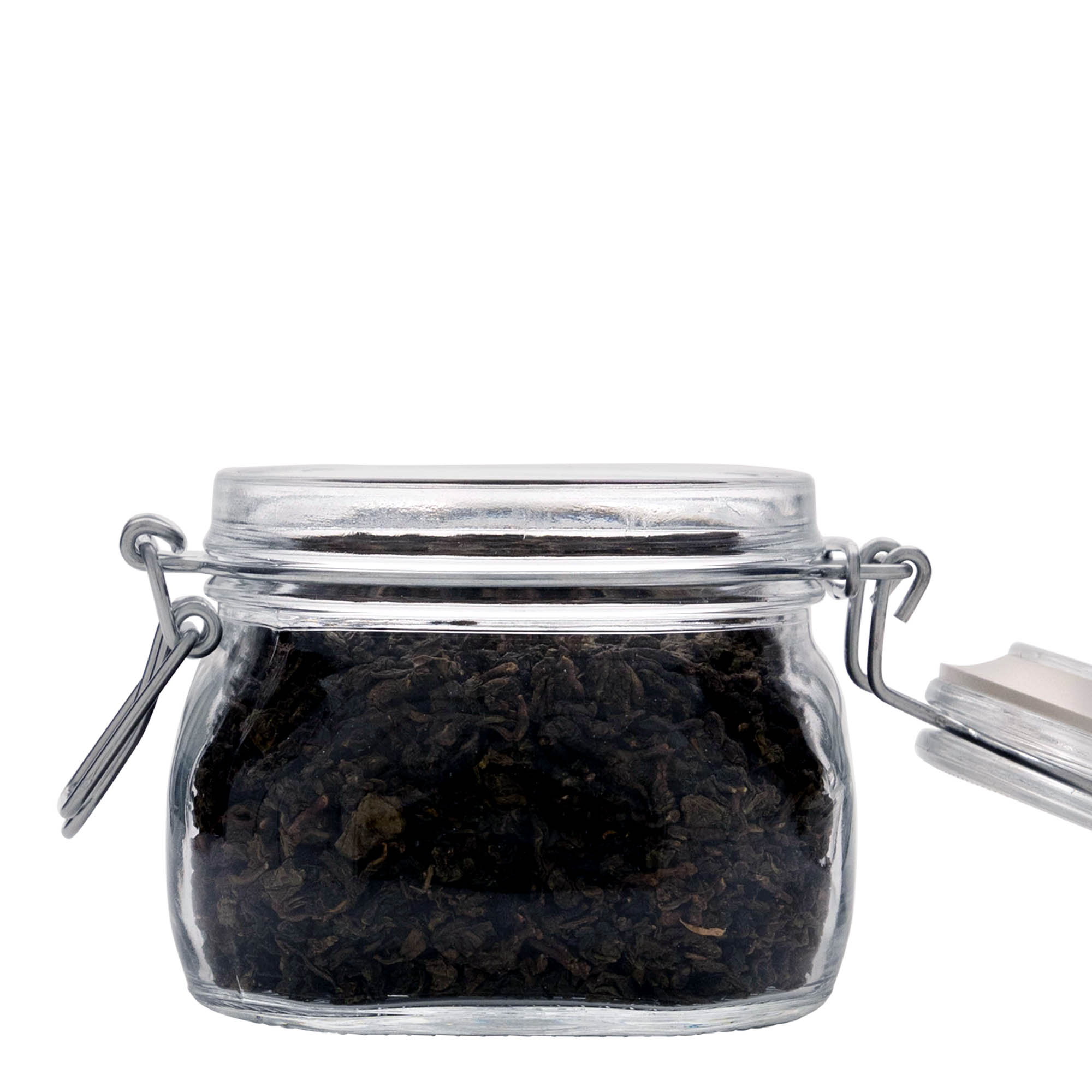 500 ml wire bail jar ‘Fido’, square, opening: wire bail closure