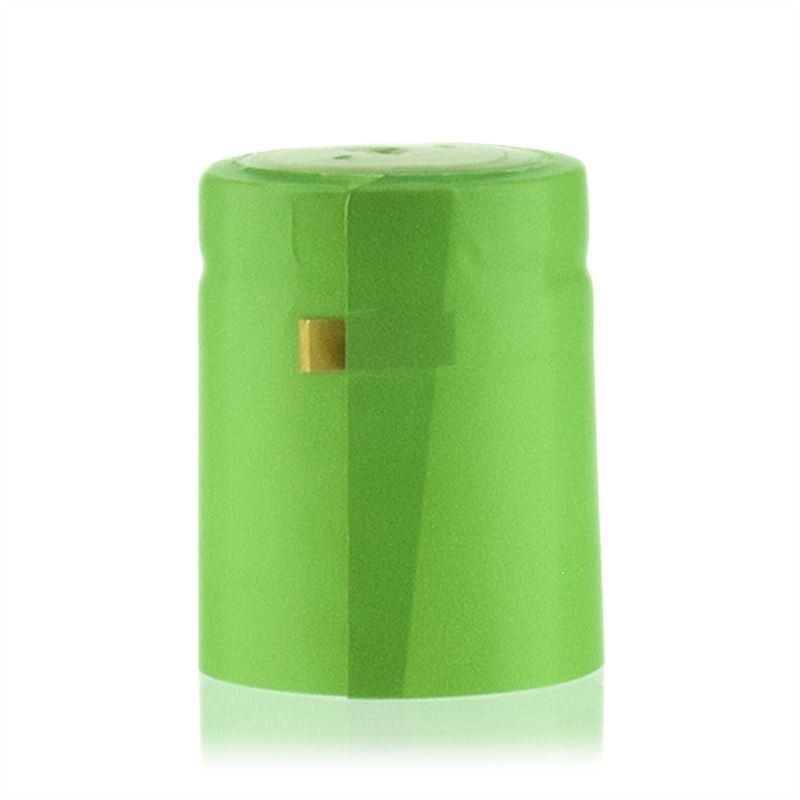 Shrink capsule 32x41, PVC plastic, light green Shrink capsule 32x41, PVC plastic, light green