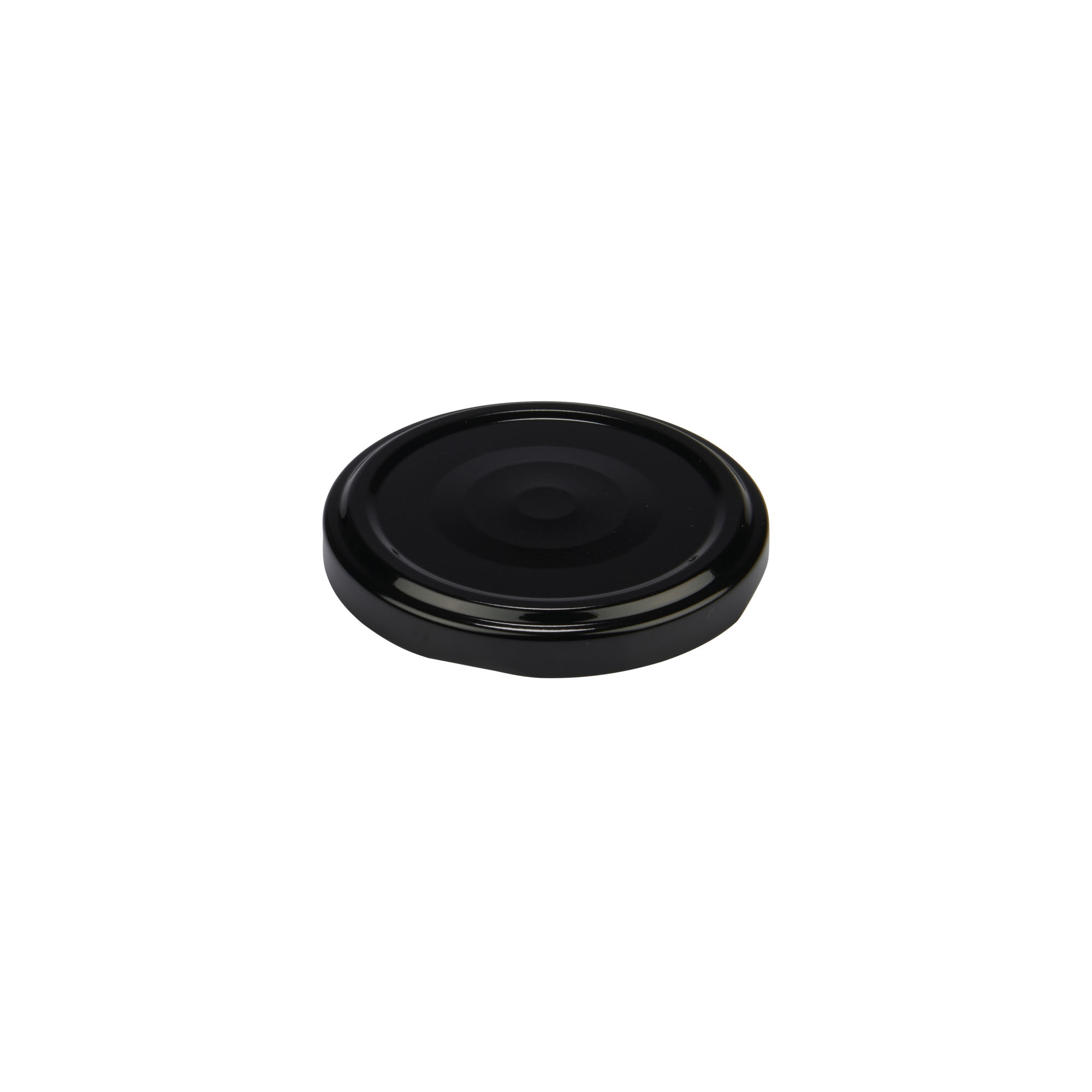 Twist-off lid, tinplate, black, for opening: TO 63 Twist-off lid, tinplate, black, for opening: TO 63