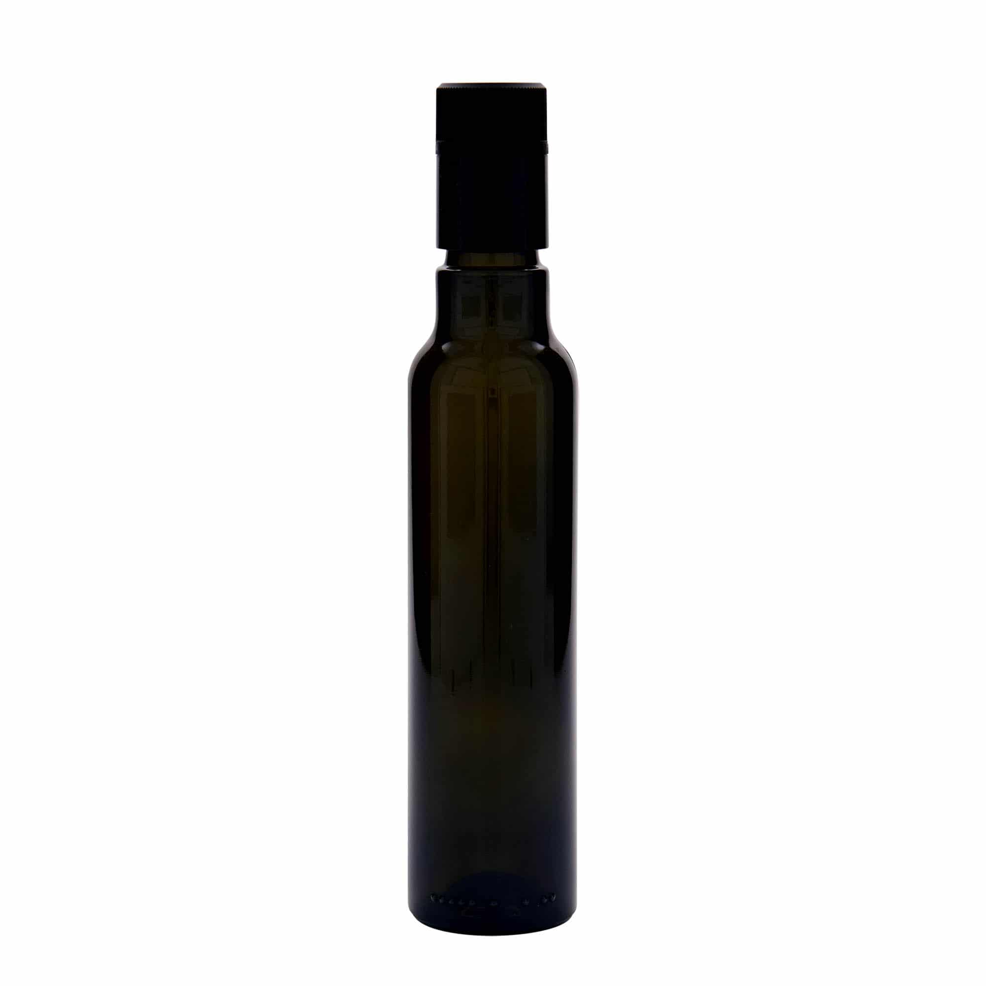 250 ml oil/vinegar bottle 'Willy New', glass, antique green, closure: DOP