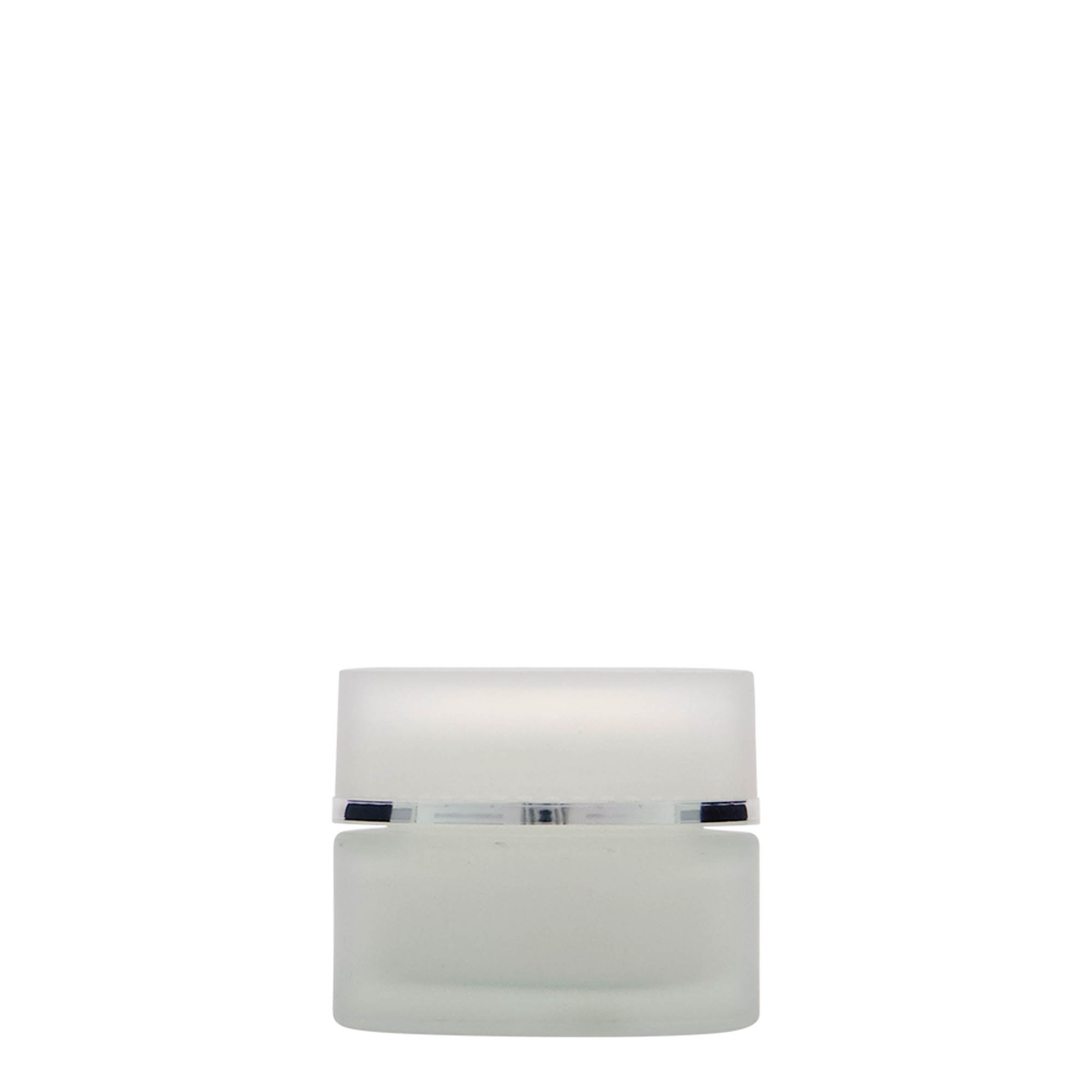 30 ml jar ‘Platinum Edition’, glass, frosted, opening: screw cap