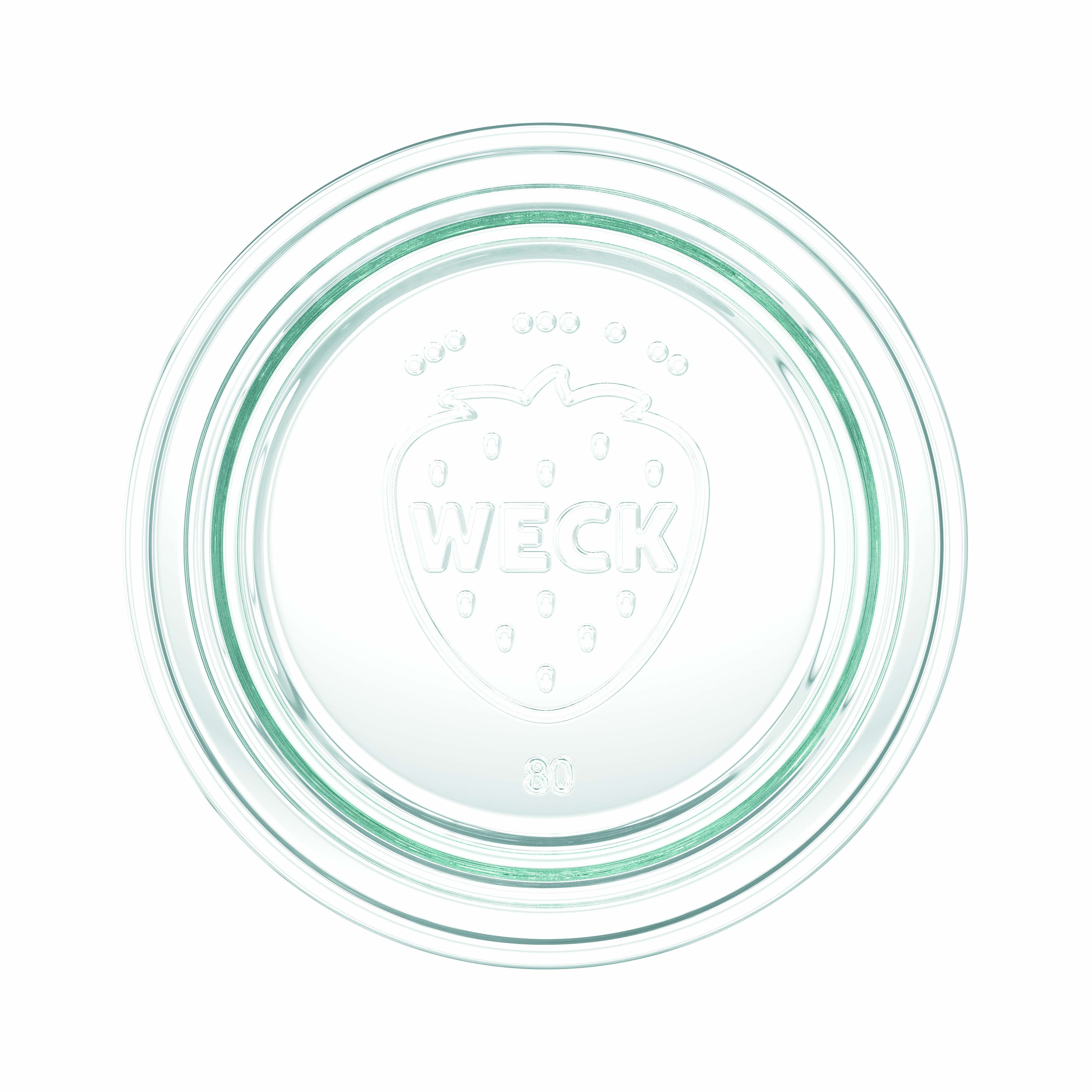 6x 290 ml WECK inverted jar tall with glass lid RR 80