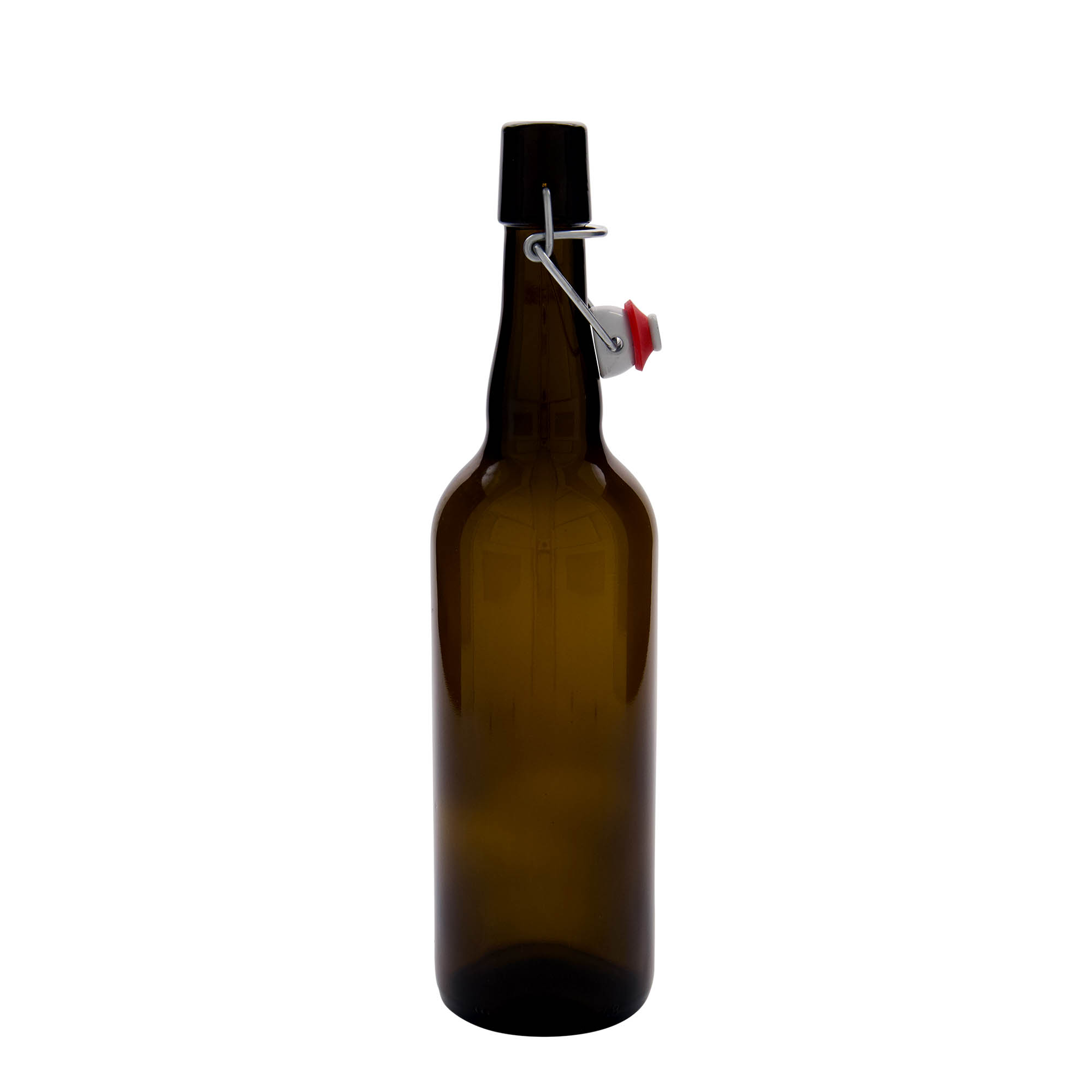 750 ml beer bottle Belgium, glass, brown, opening: swing top closure