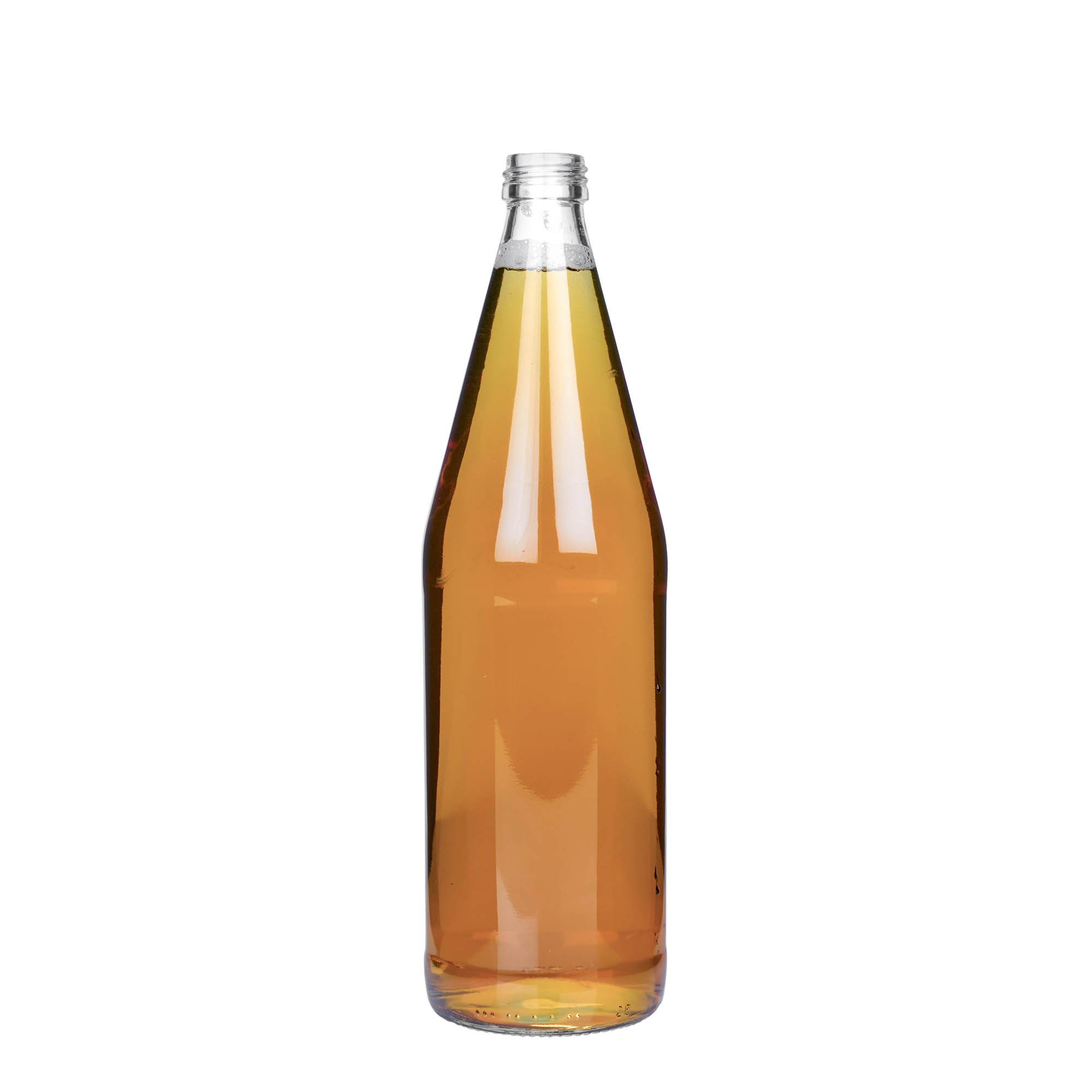 750 ml universal bottle carrot shape, glass, opening: PP 28