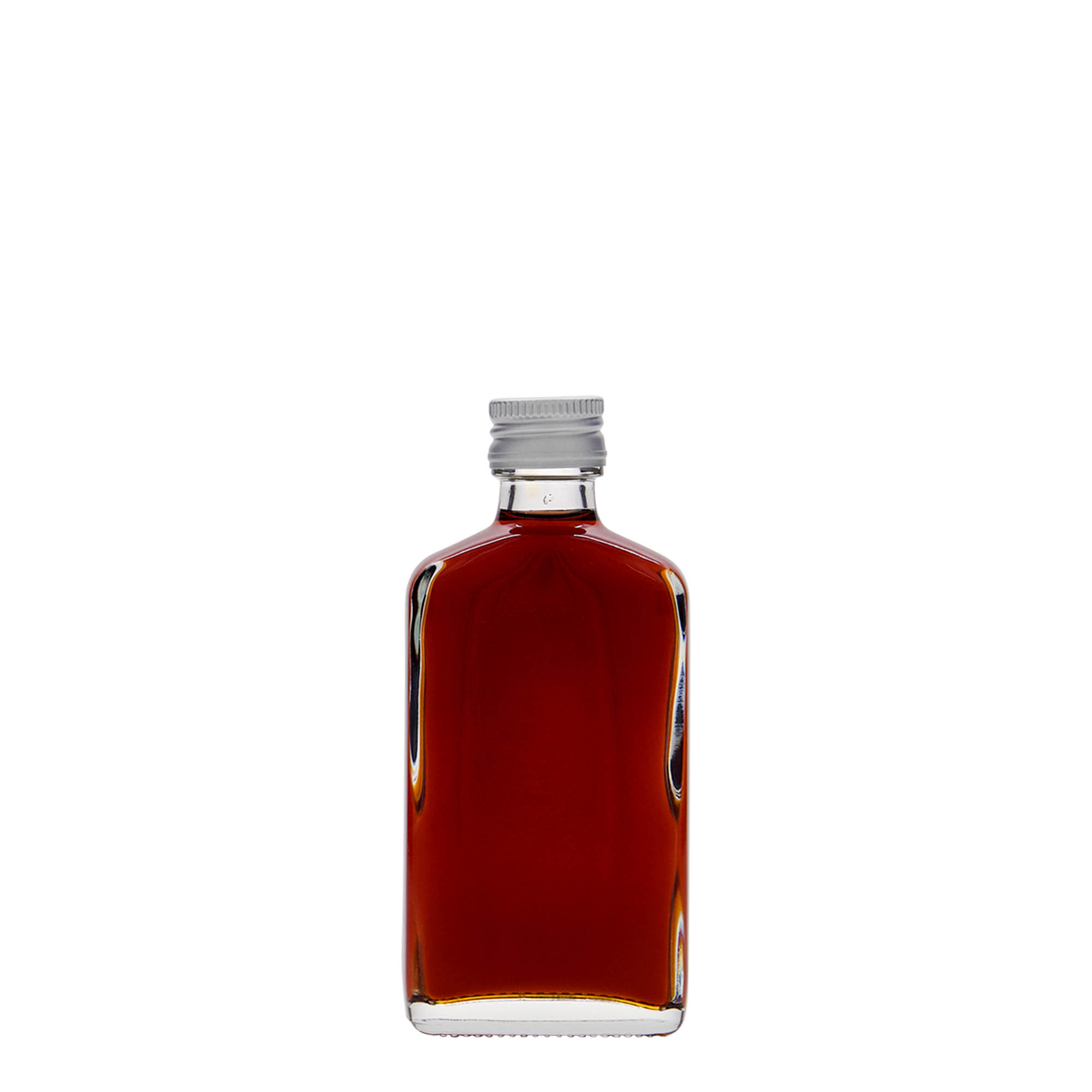 50 ml pocket bottle, rectangular, glass, opening: PP 18