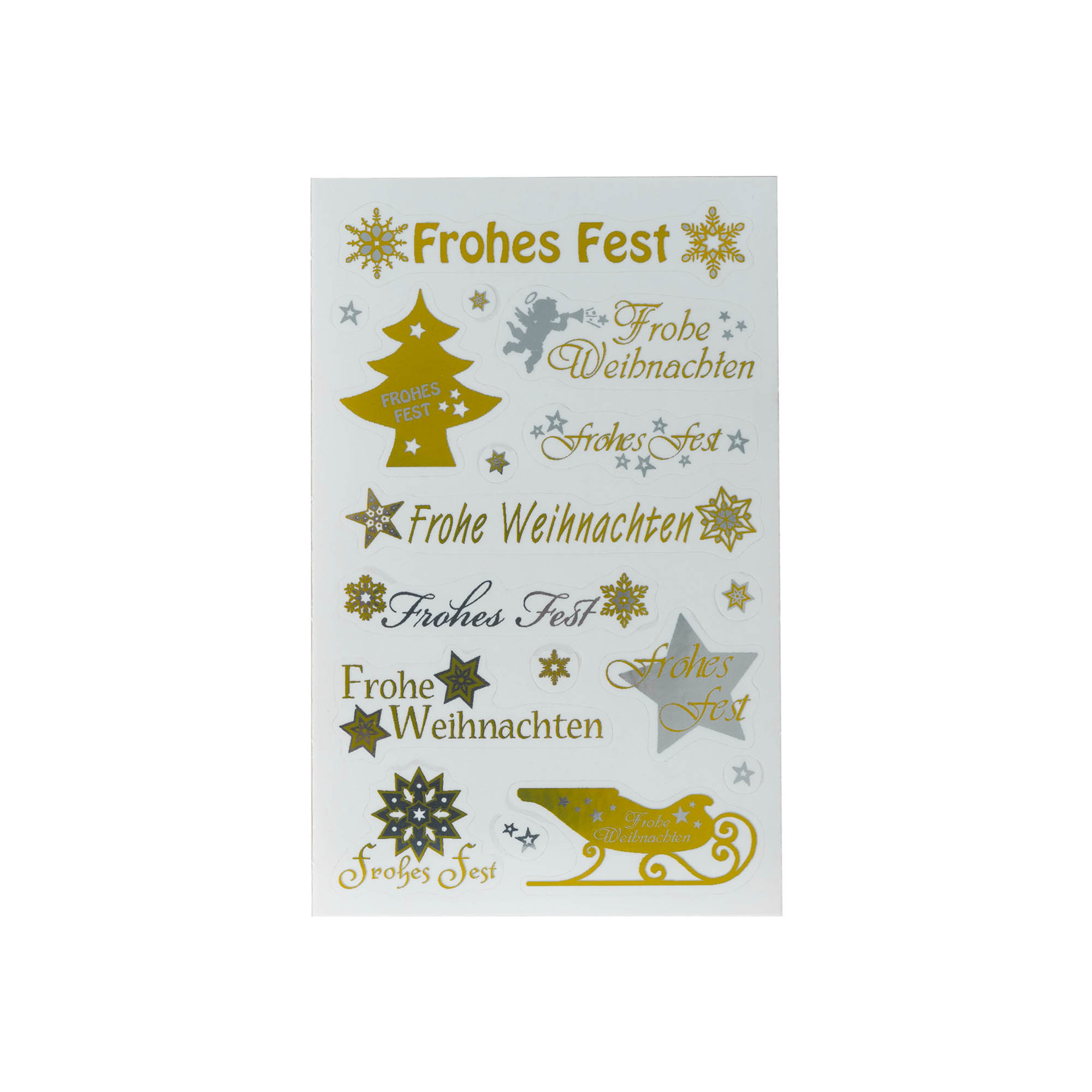 Themed stickers 'Christmas', paper, gold/silver