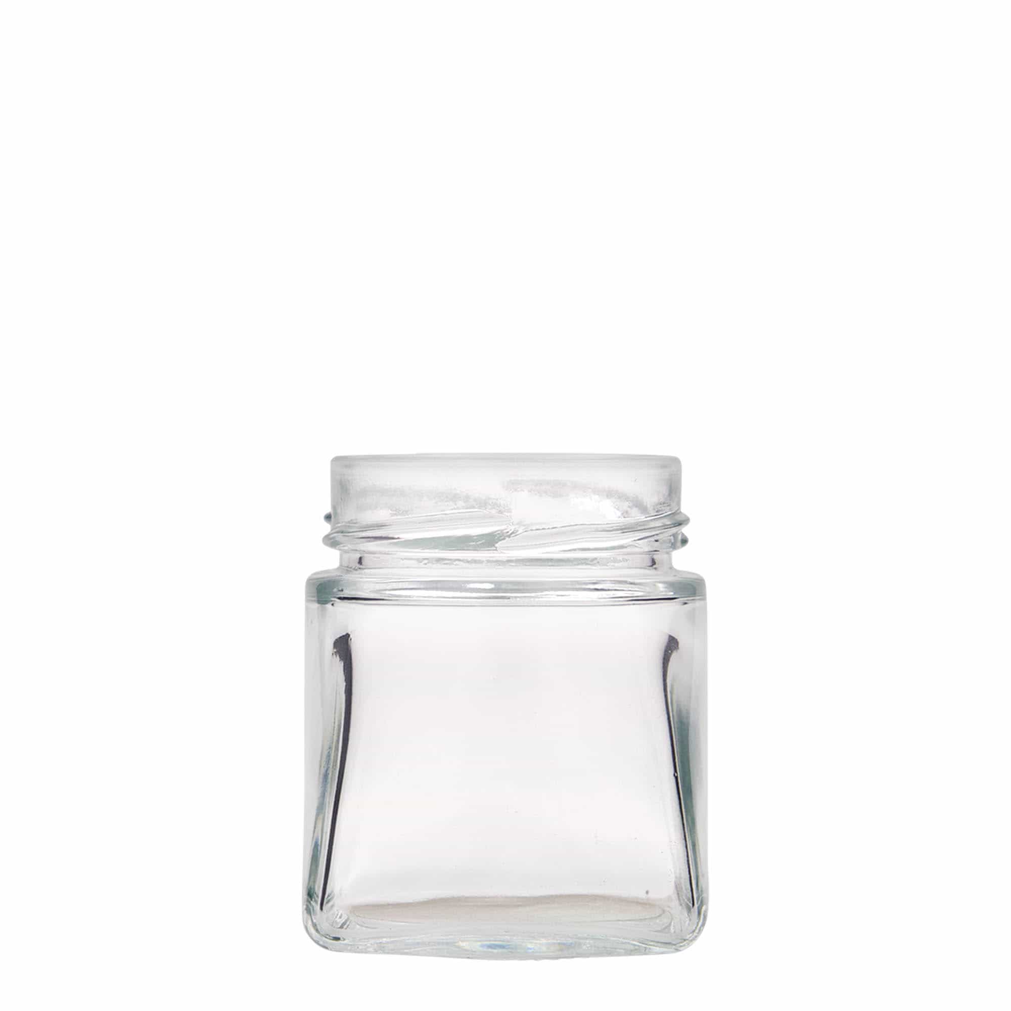 212 ml square glass ‘Luxor’, opening: Deep-Twist-off (DTO 63)