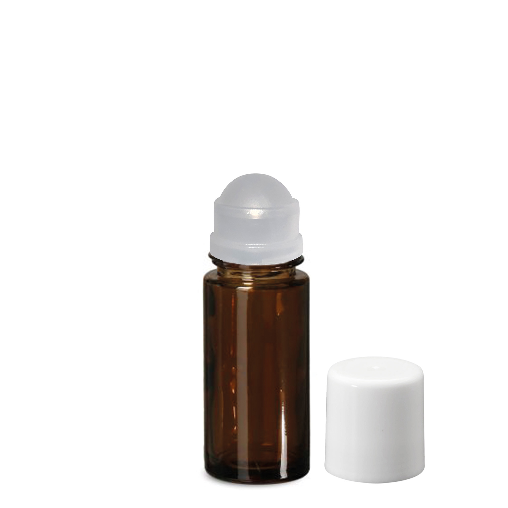 50 ml roll-on bottle, glass, brown, opening: screw cap 50 ml roll-on bottle, glass, brown, opening: screw cap