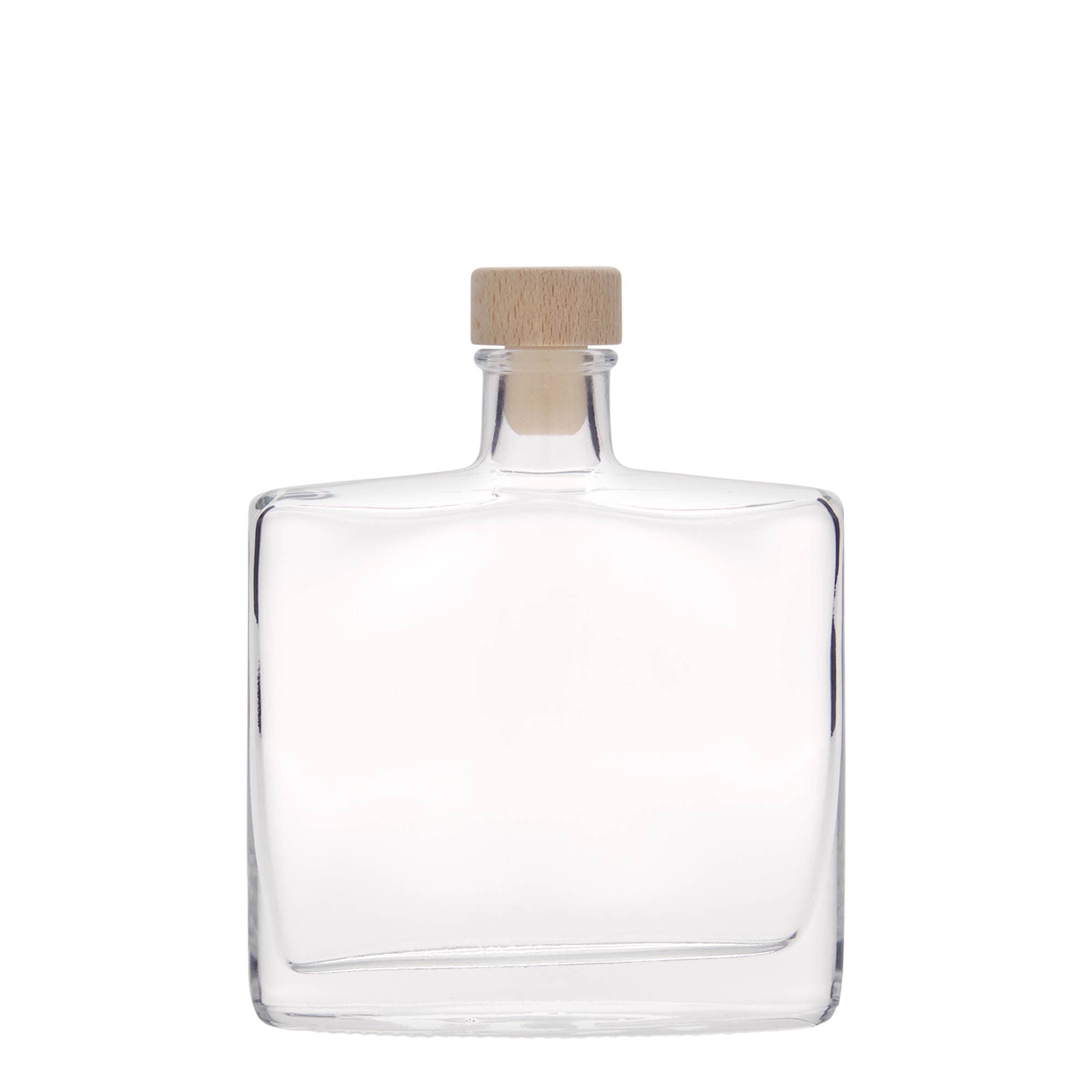 200 ml glass bottle 'Zorbas', oval, opening: cork