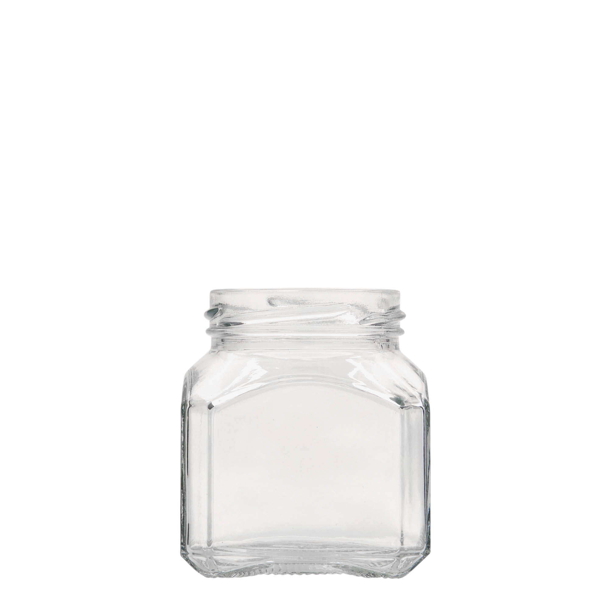 212 ml square glass 'Milan', opening: Twist-Off (TO 58)