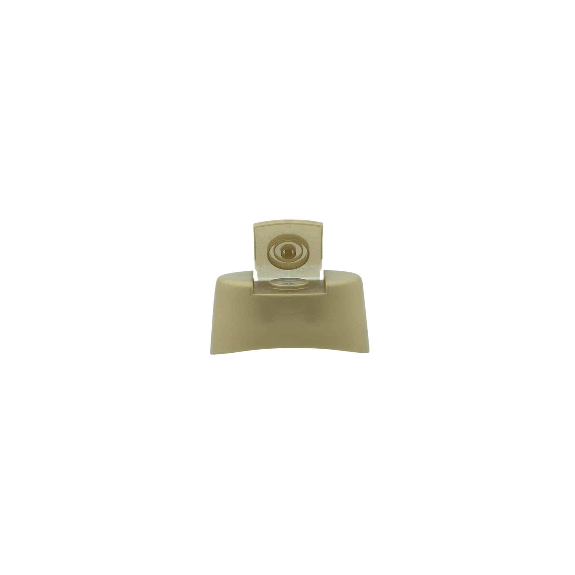 Hinged snap-on cap, gold, for: ‘Squeeze’ bottle