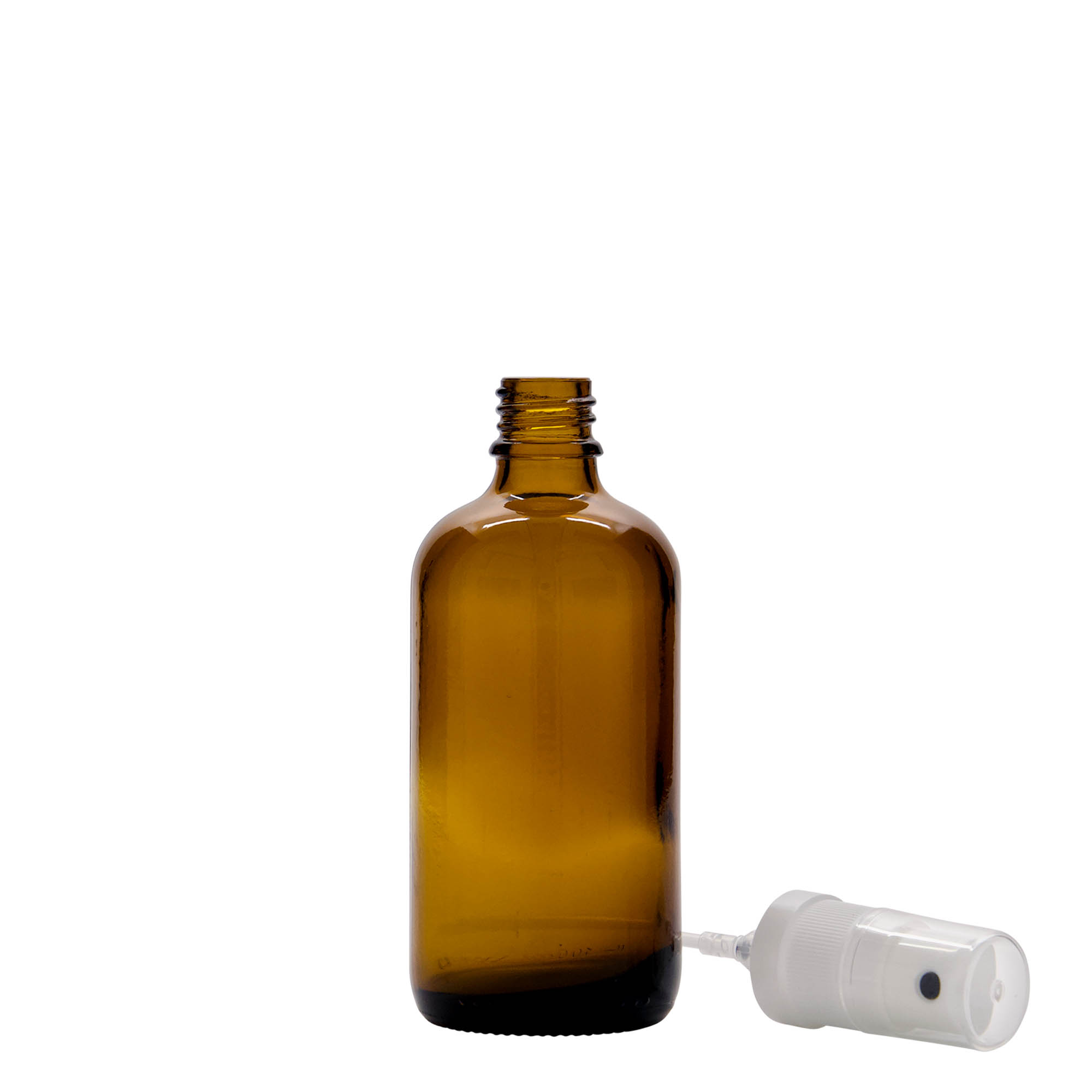 100 ml spray bottle medicine, glass, brown, opening: DIN 18 100 ml spray bottle medicine, glass, brown, opening: DIN 18