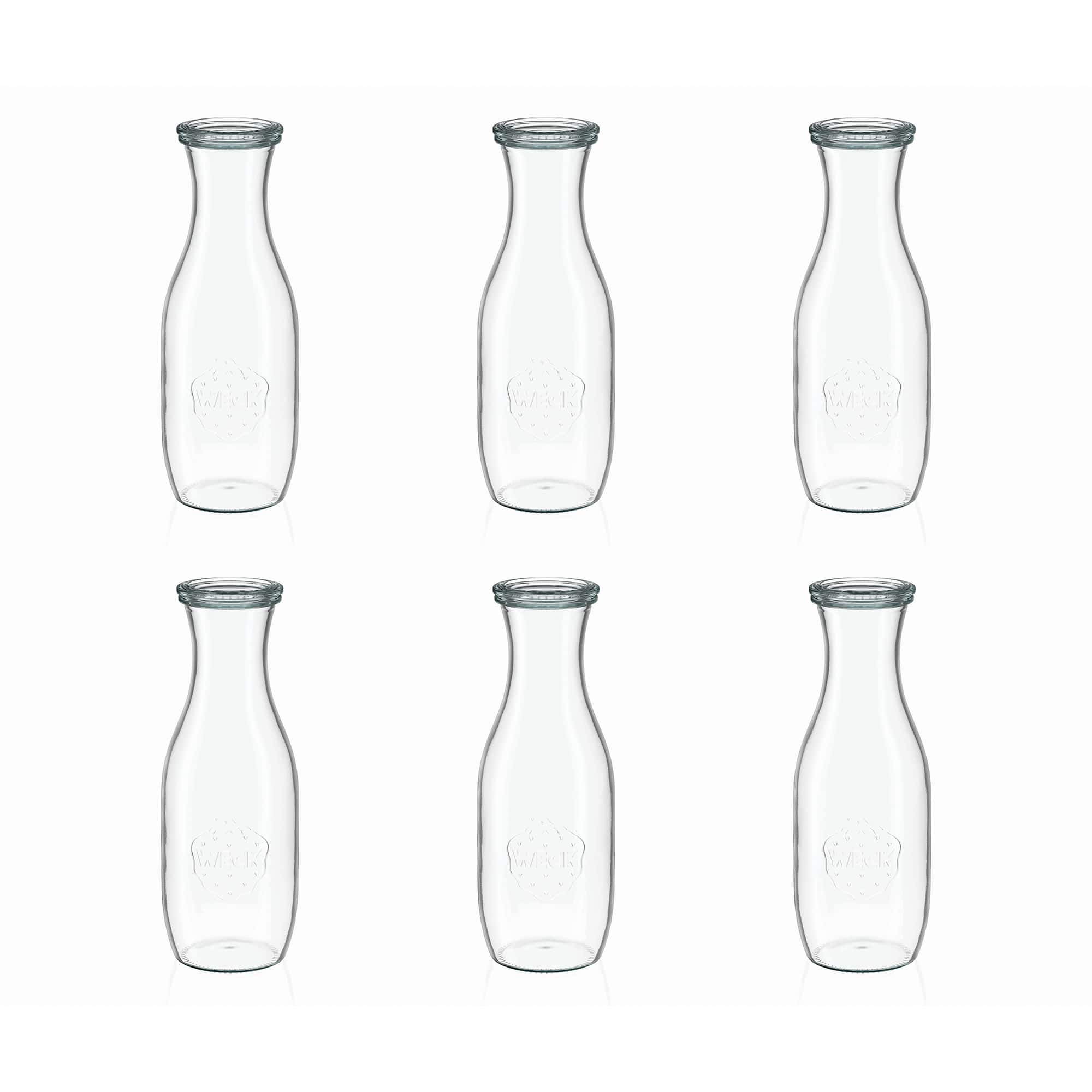 6x 1000 ml WECK juice bottle with glass lid RR 60