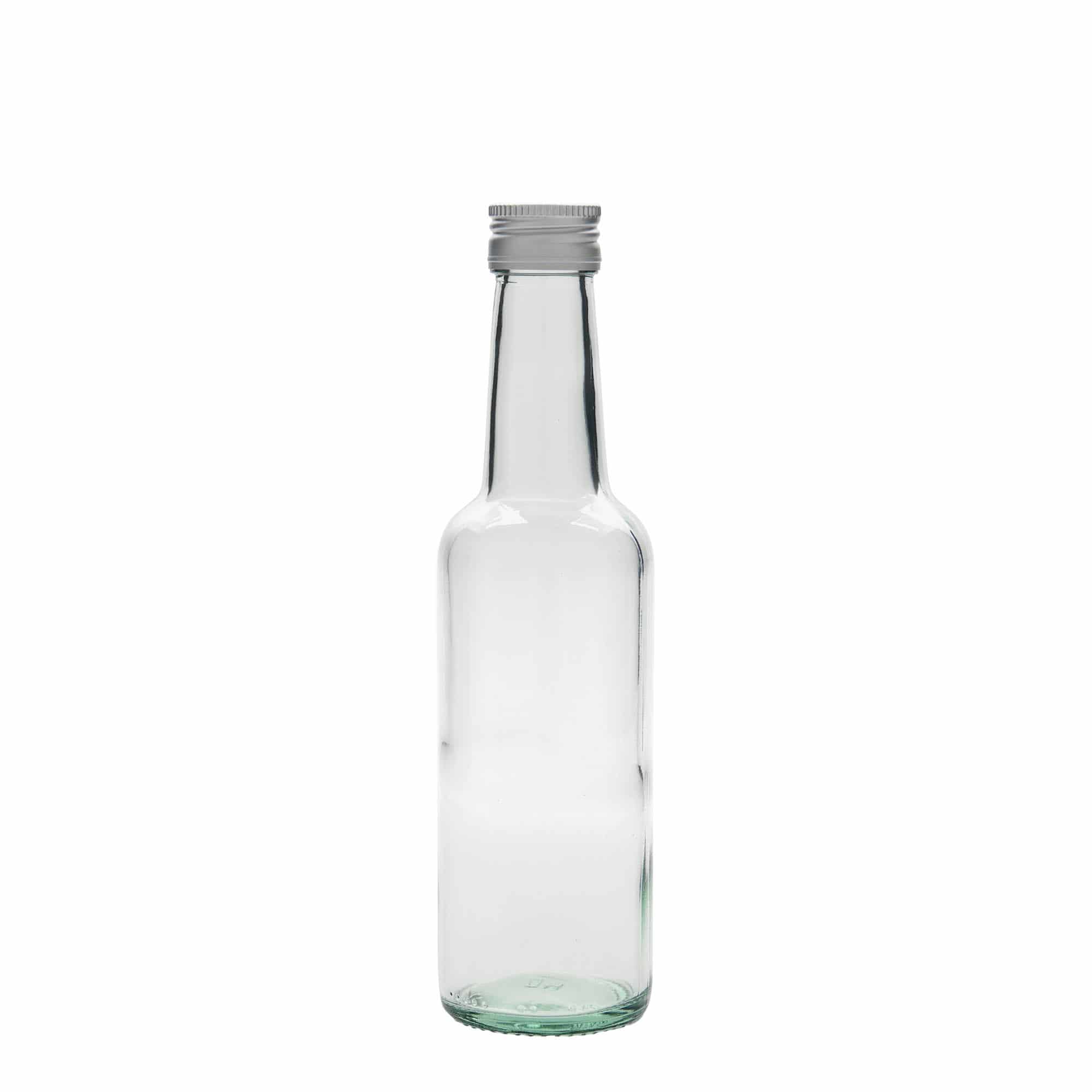250 ml straight neck glass bottle, closure: PP 28