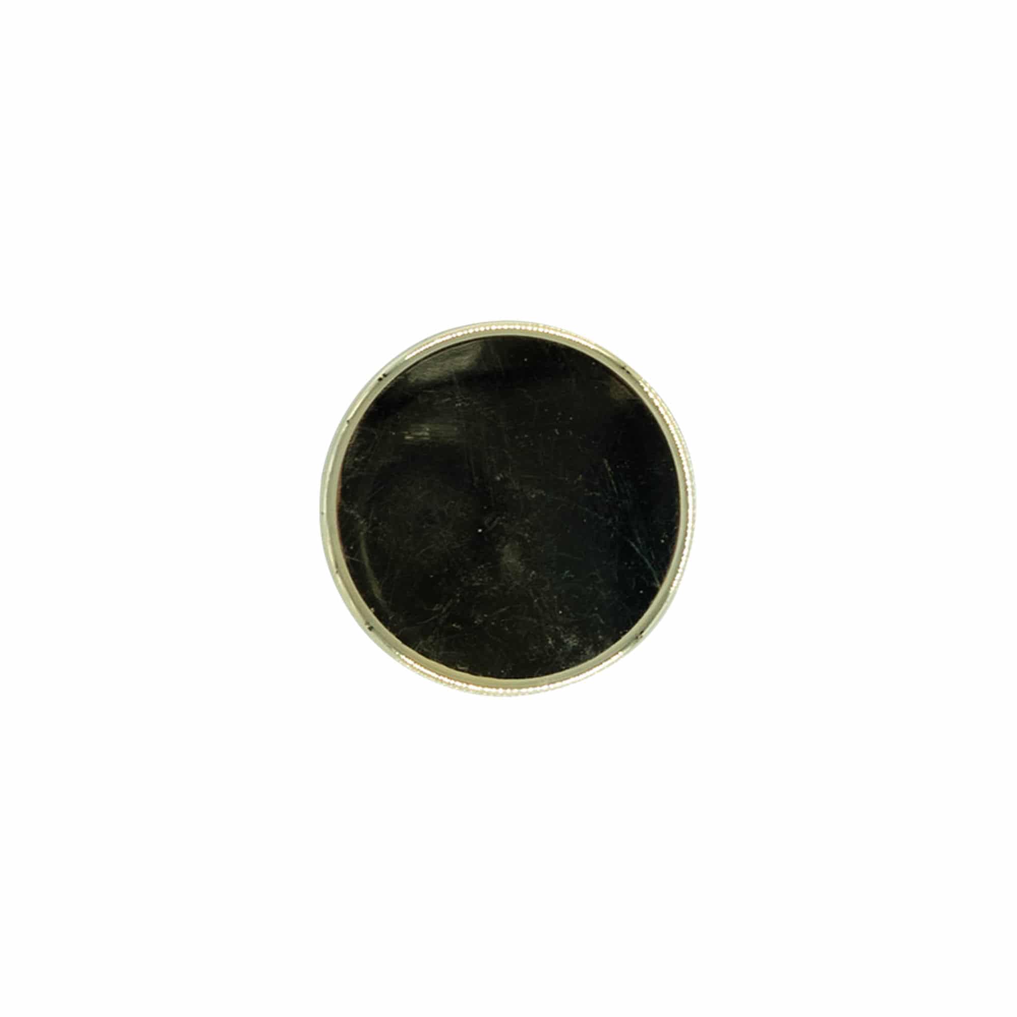 Screw cap, metal-plastic, gold, for opening: PP 28