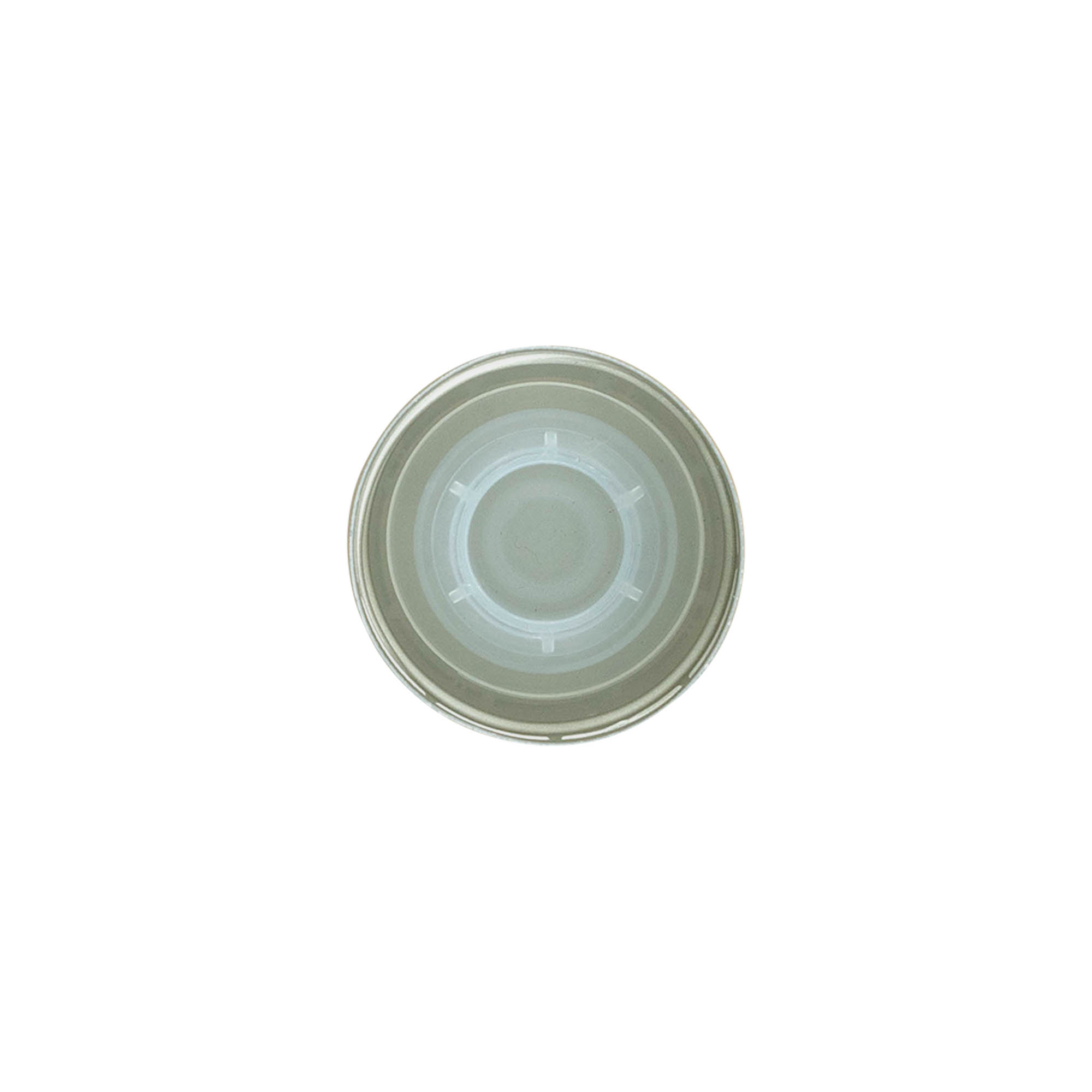 Screw cap with pouring insert, metal-plastic, gold, for opening: PP 31.5