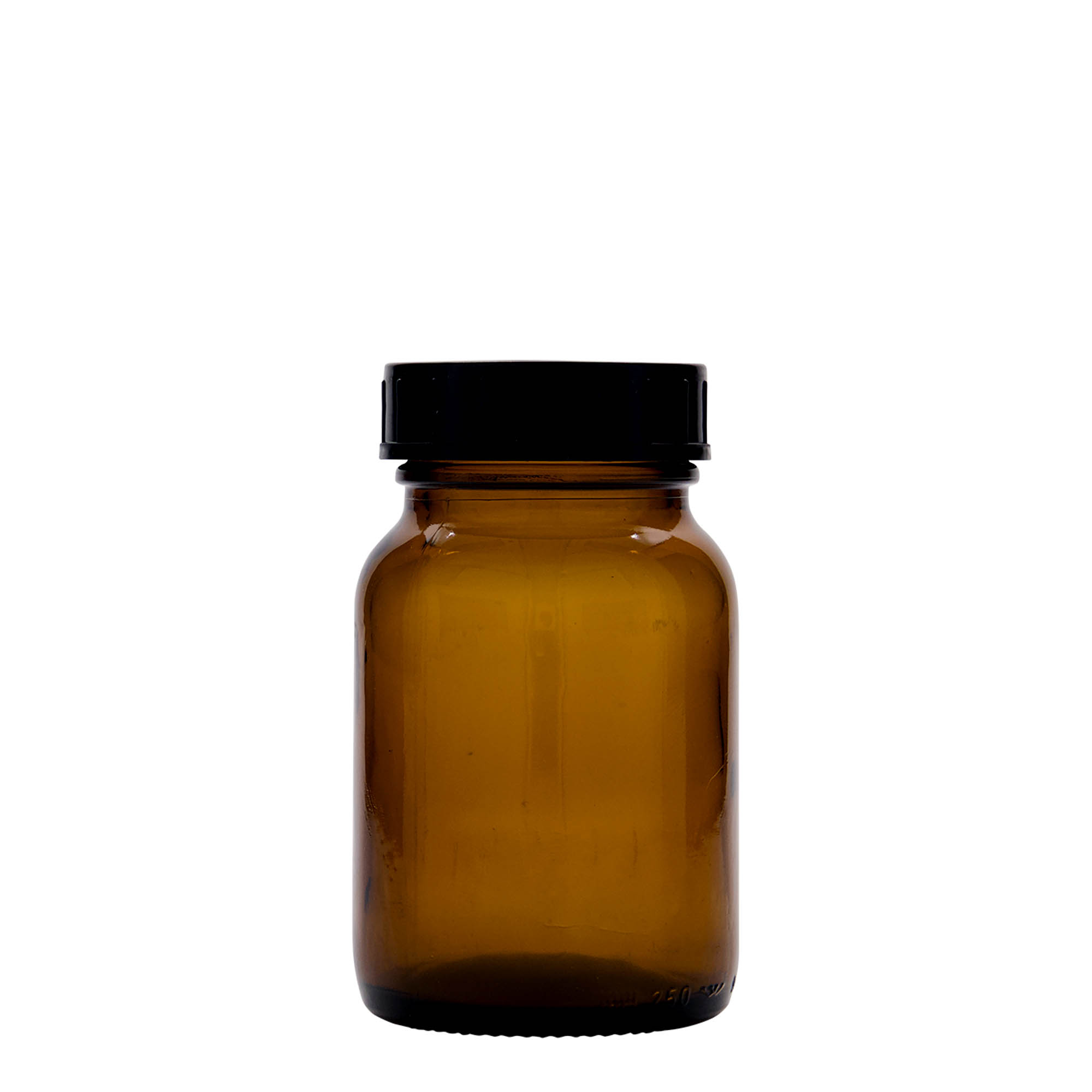 250 ml wide-neck jar, brown, opening: DIN 55 250 ml wide-neck jar, brown, opening: DIN 55