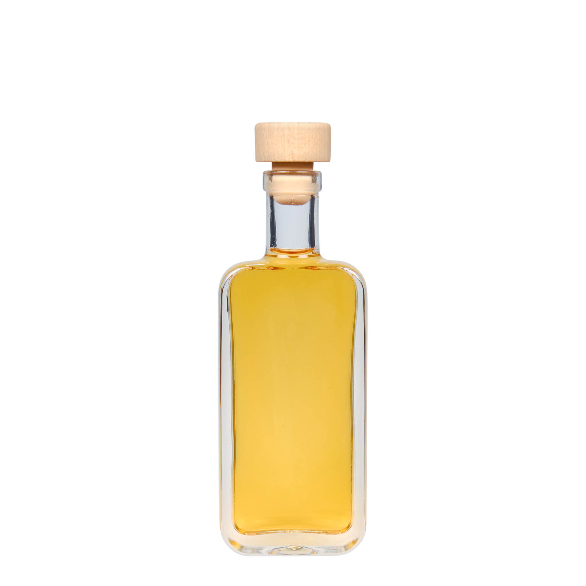 100 ml glass bottle 'Nice', rectangular, opening: cork 100 ml glass bottle 'Nice', rectangular, opening: cork