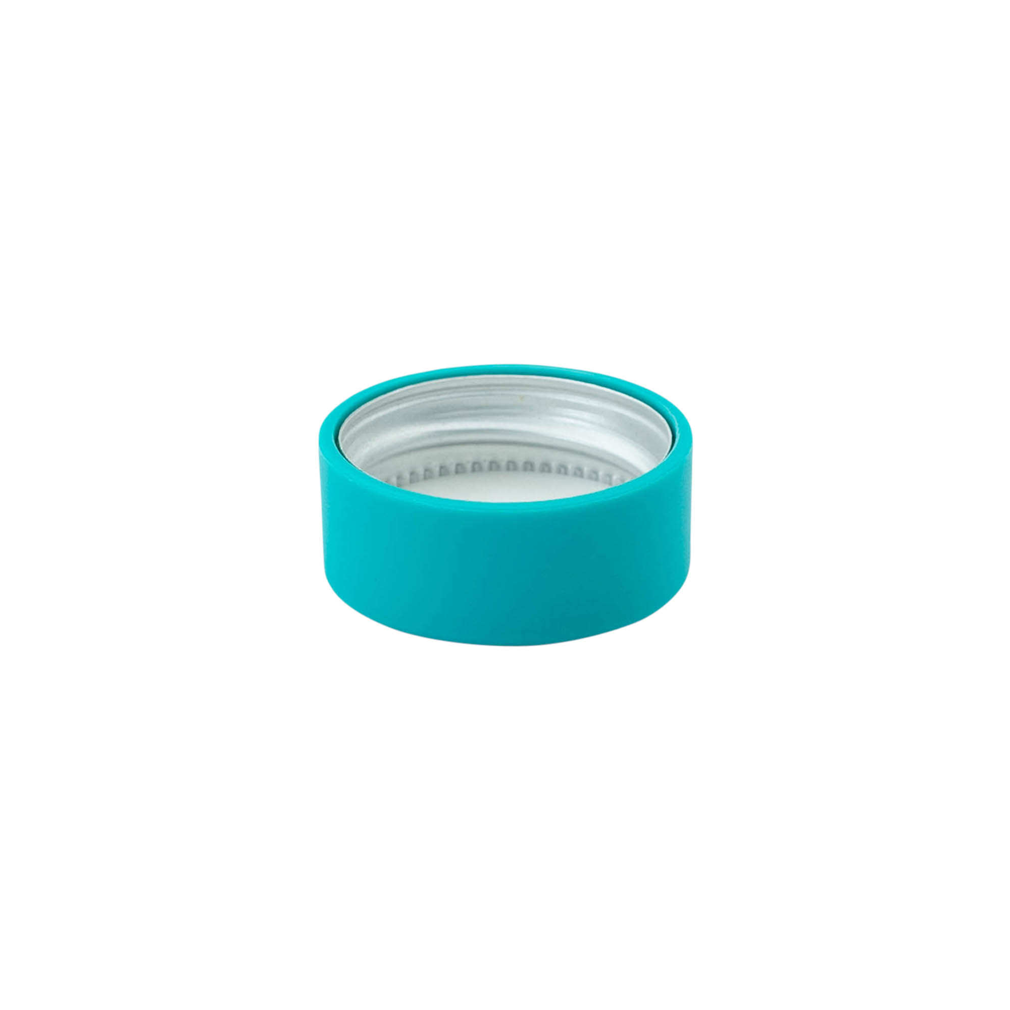 Screw cap, ABS plastic, turquoise, for opening: GPI 28/400 Screw cap, ABS plastic, turquoise, for opening: GPI 28/400