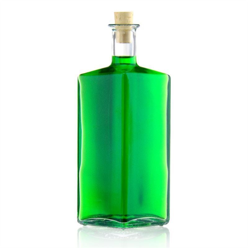 500 ml glass bottle 'Riva', diamond-shaped, opening: cork