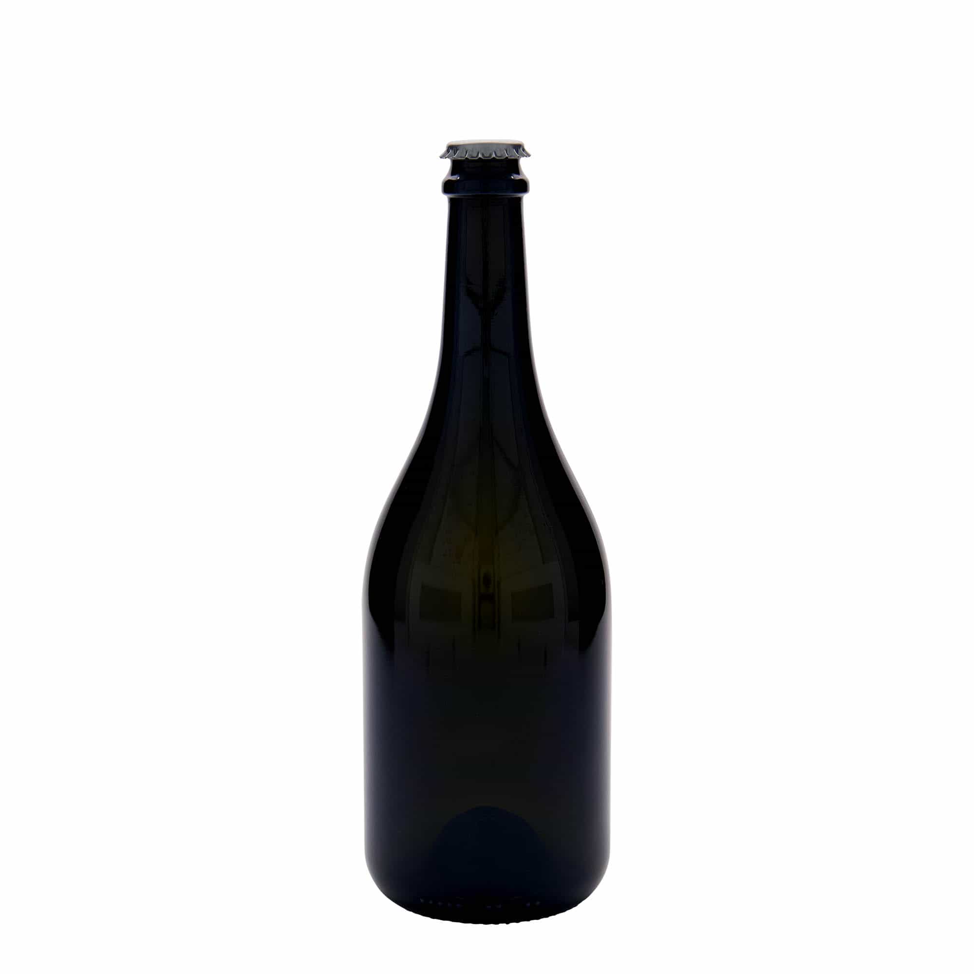 750 ml beer bottle 'Horta', glass, antique green, opening: crown cap