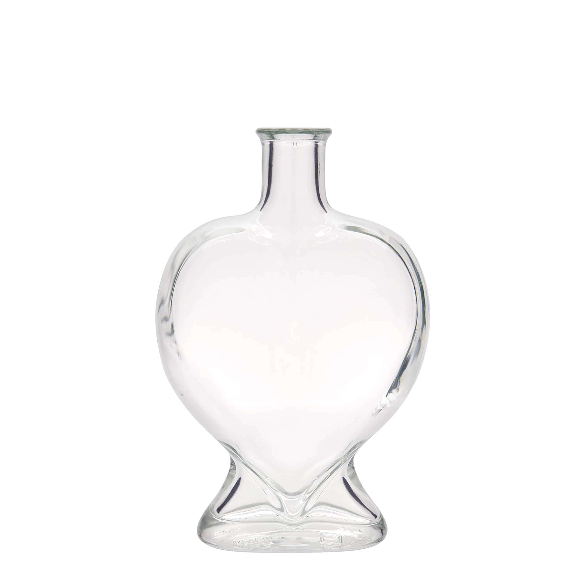 500 ml glass bottle 'Heart', opening: cork