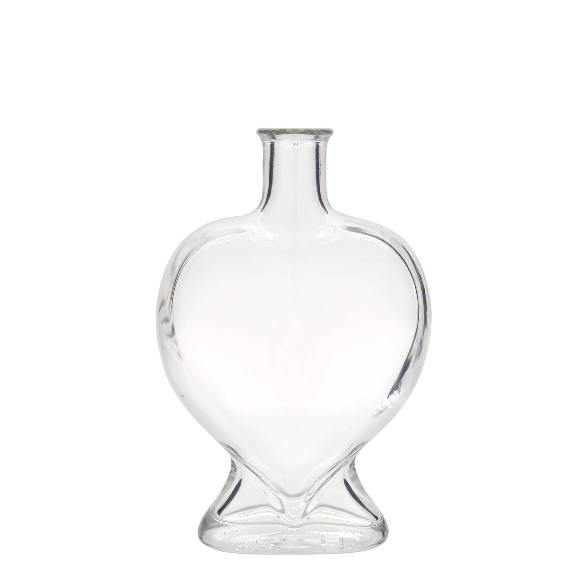 500 ml glass bottle 'Heart', opening: cork 500 ml glass bottle 'Heart', opening: cork