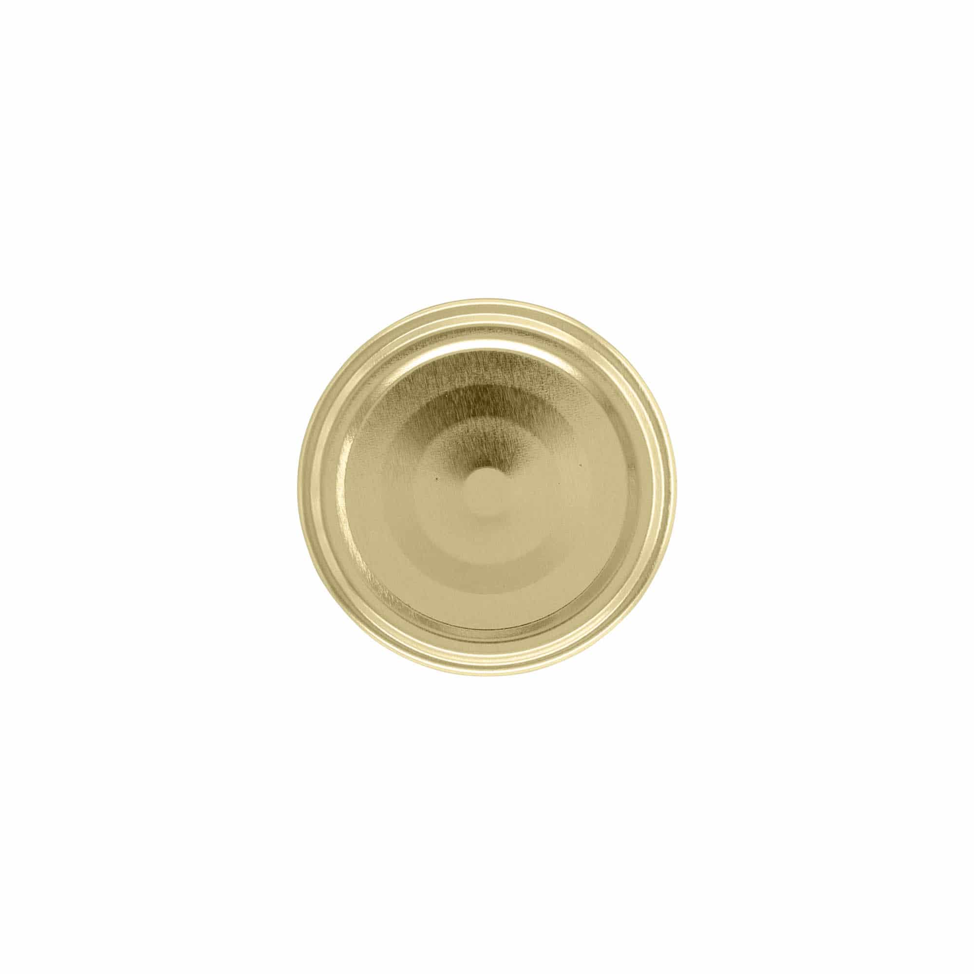 Twist-off lid, tinplate, gold, for opening: TO 58 Twist-off lid, tinplate, gold, for opening: TO 58