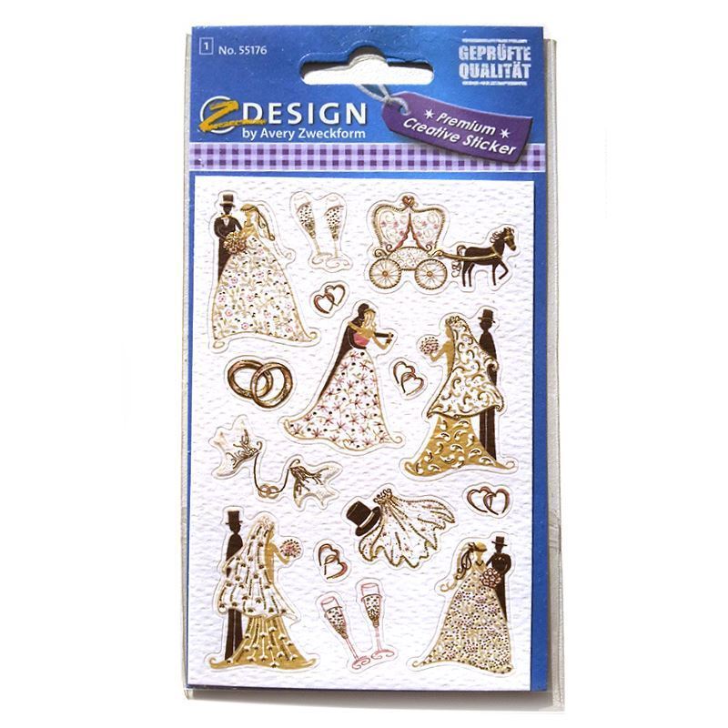 Zweckform Stickers 'Bridal Couples', paper, multicoloured Zweckform Stickers 'Bridal Couples', paper, multicoloured