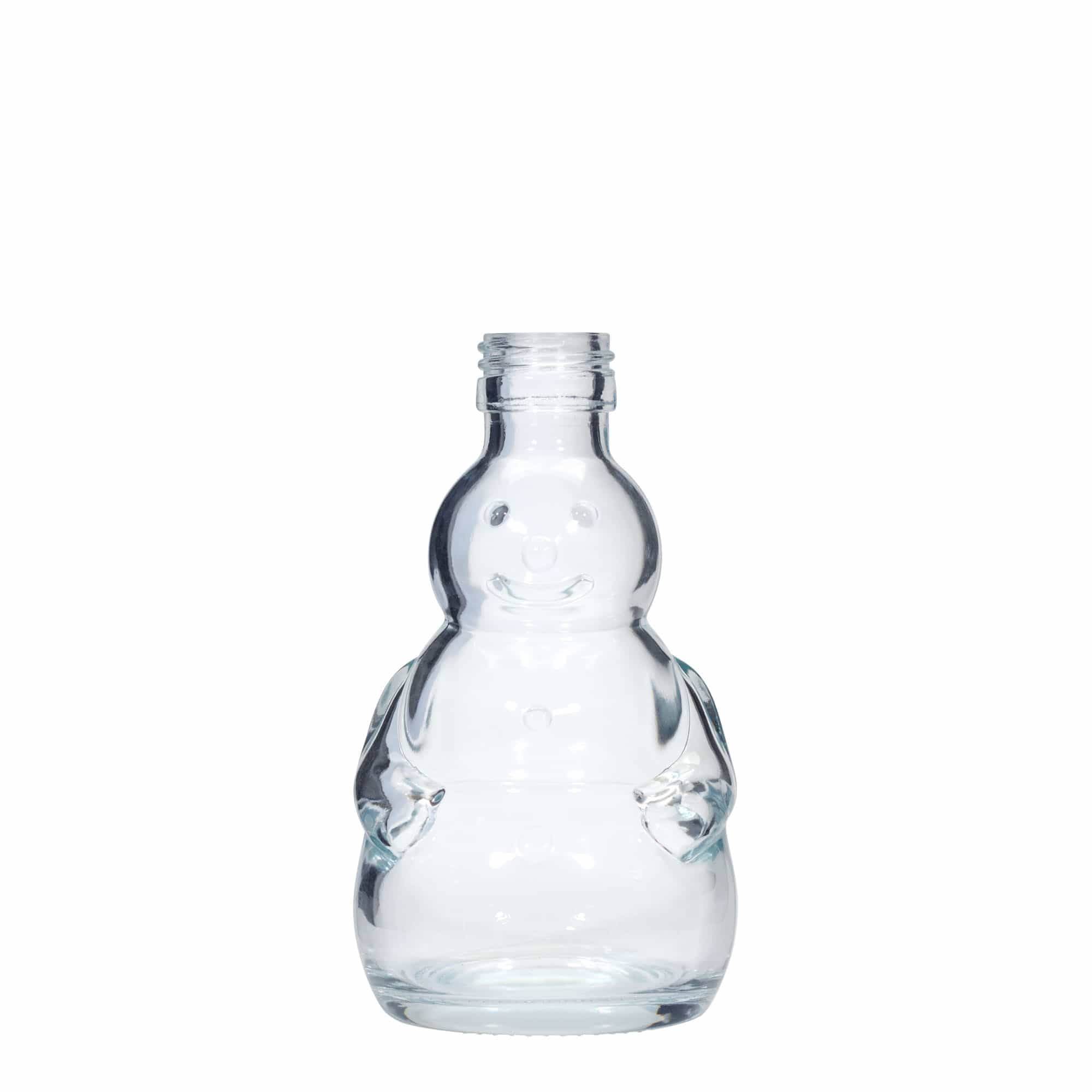 200 ml glass bottle 'Snowman', opening: PP 28