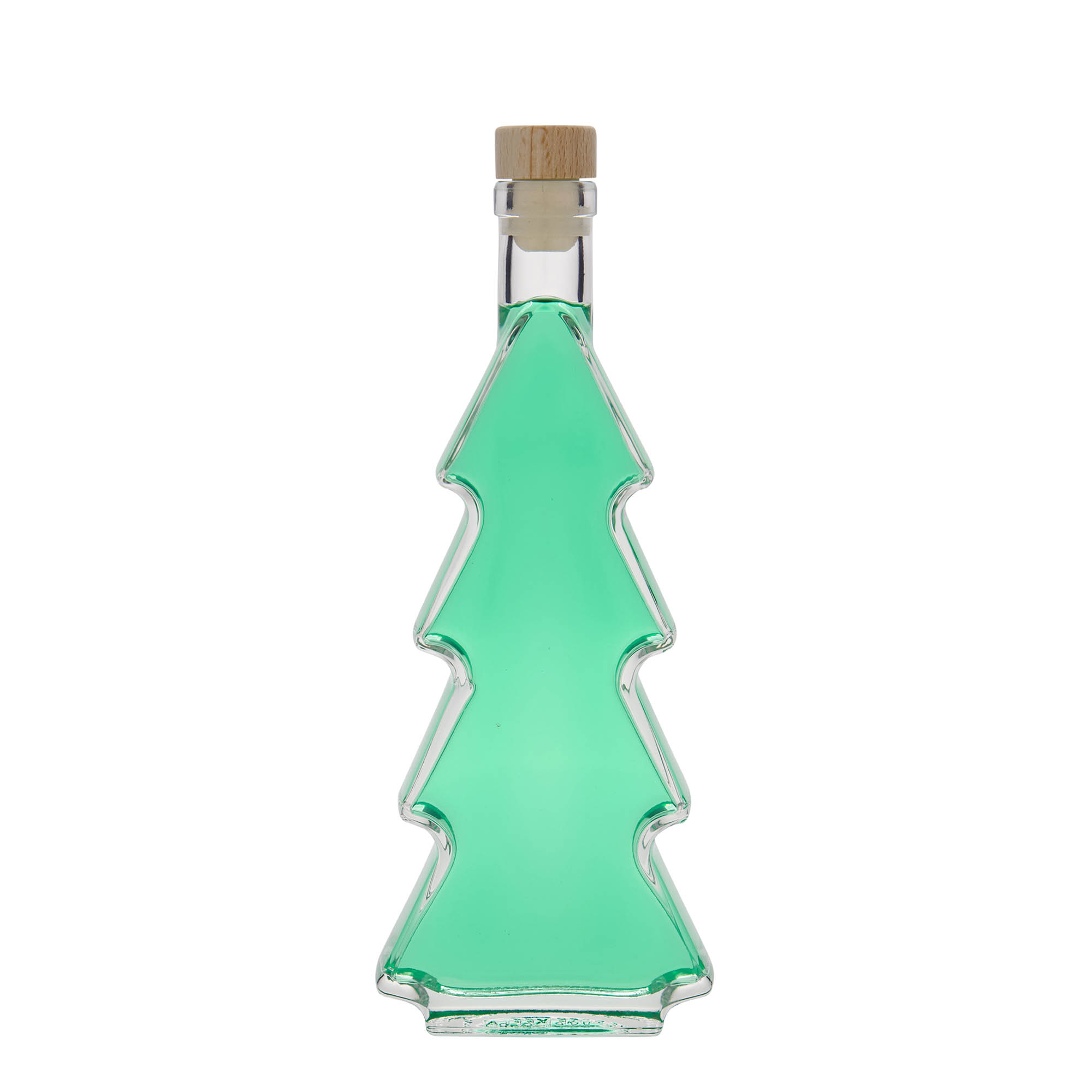 350 ml glass bottle 'Christmas tree', opening: cork 350 ml glass bottle 'Christmas tree', opening: cork