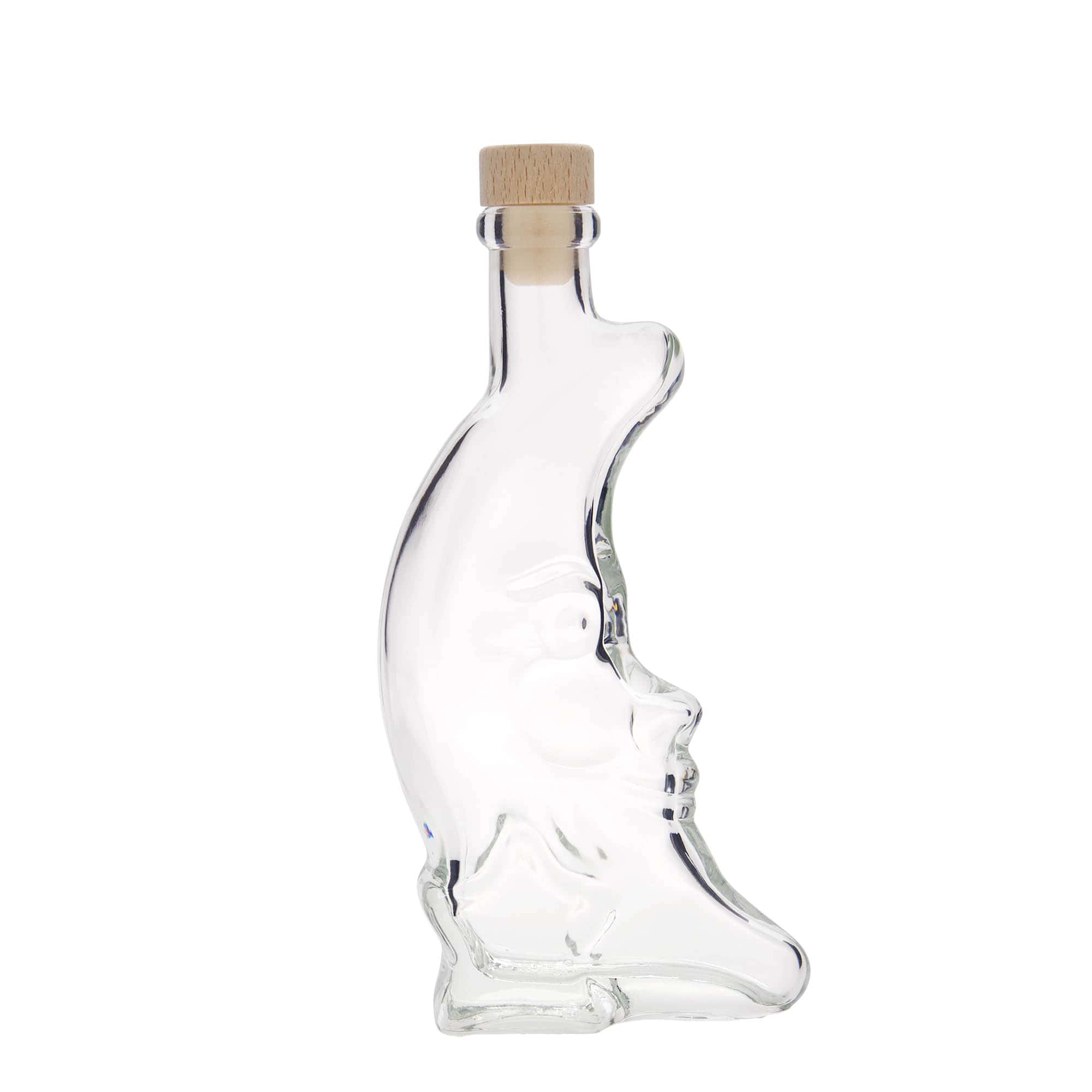 200 ml glass bottle ‘Moon’, opening: cork