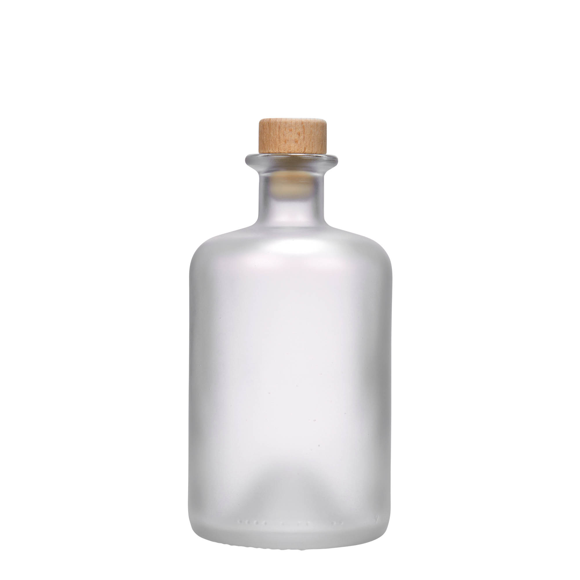 500 ml glass bottle apothecary, frosted, opening: cork 500 ml glass bottle apothecary, frosted, opening: cork