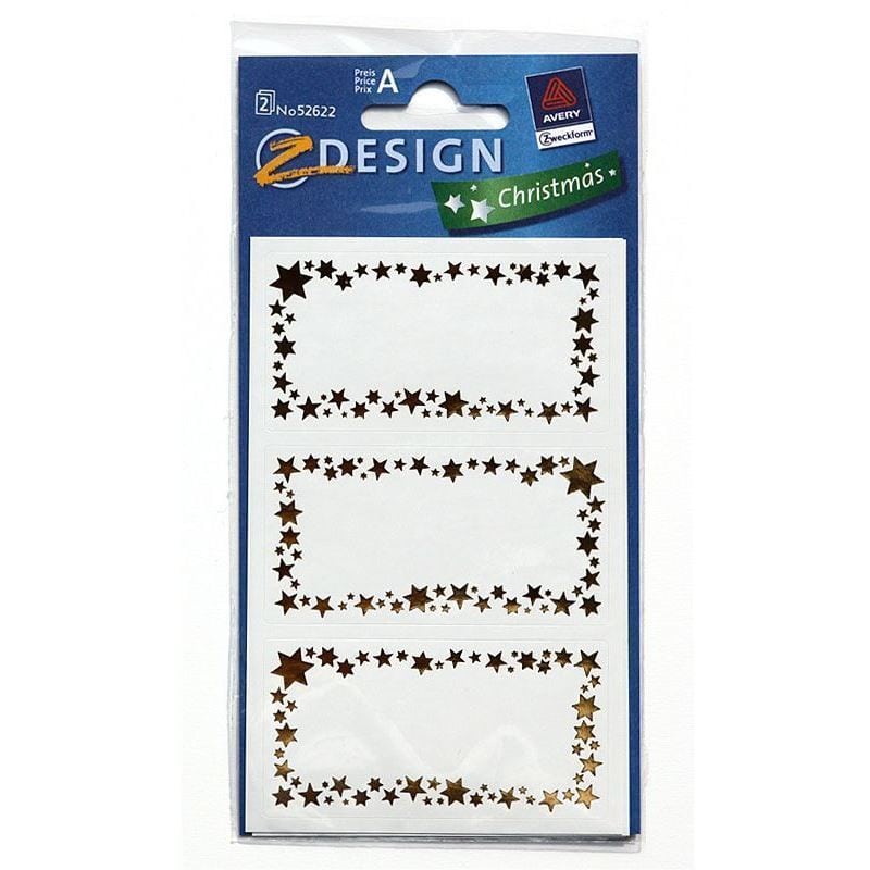 Zweckform Labels 'Star Frame', Paper, Gold