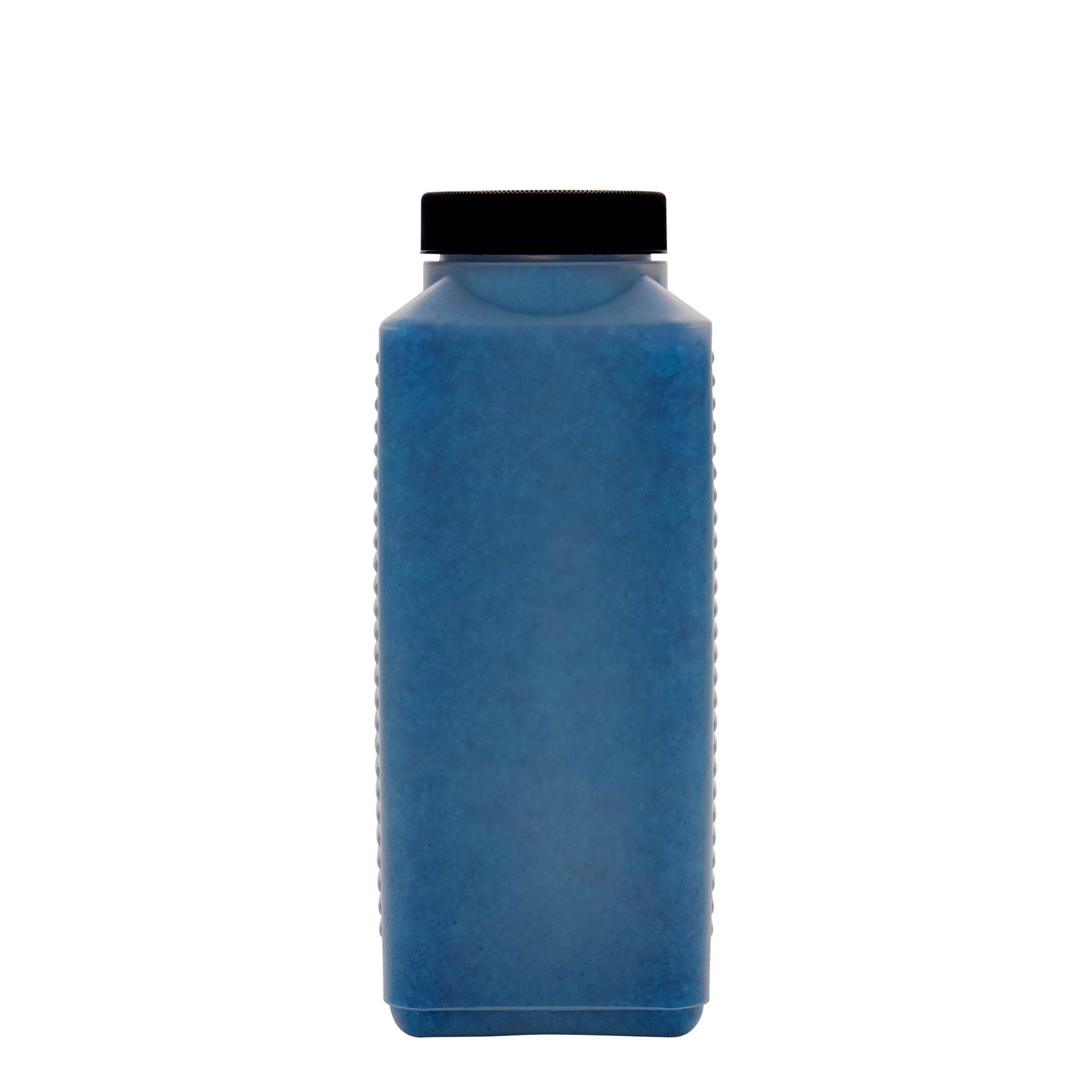1,000 ml wide-neck bottle, rectangular, HDPE plastic, natural, opening: DIN 60 EPE