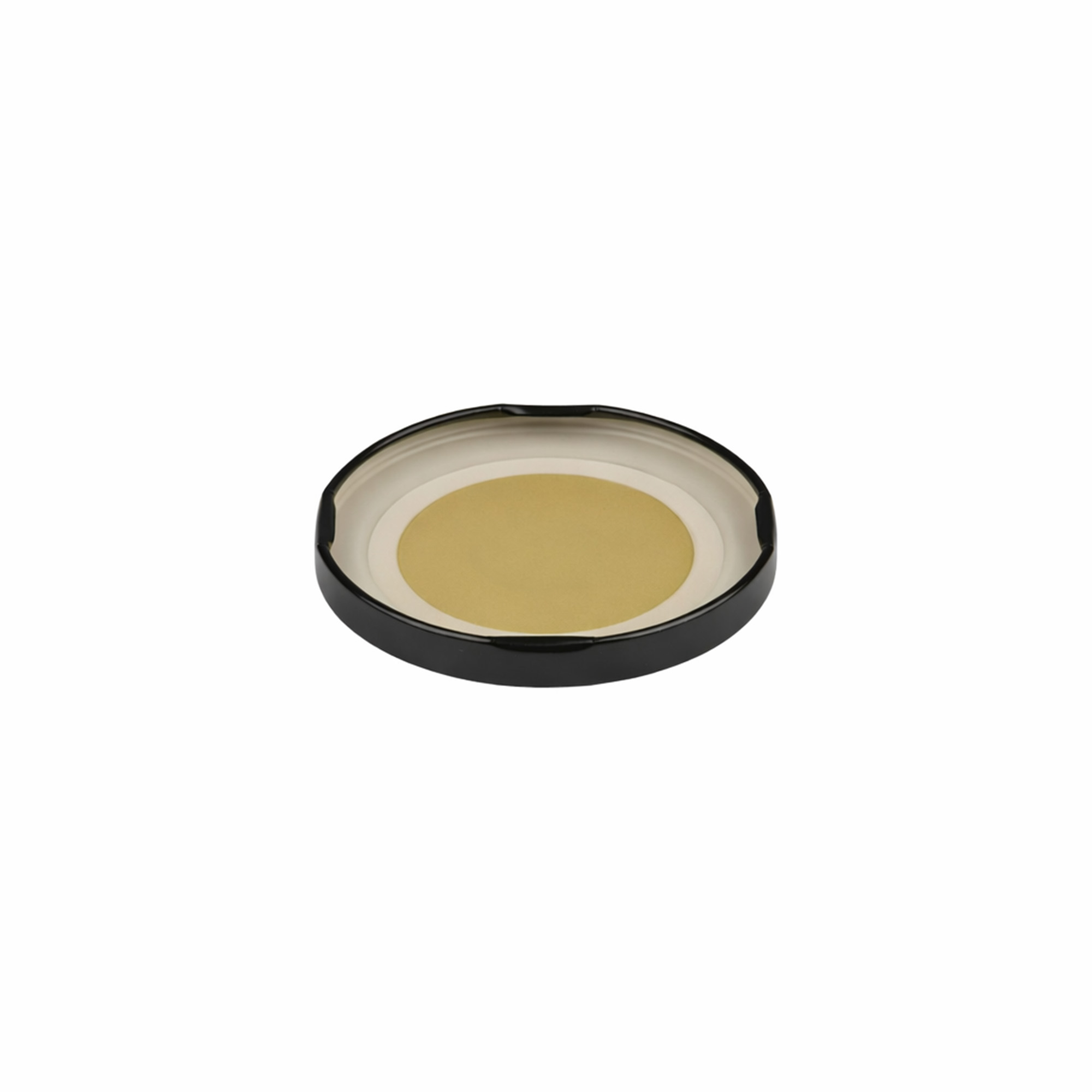 Twist-off lid, tinplate, sterilizable, black, for opening: TO 66
