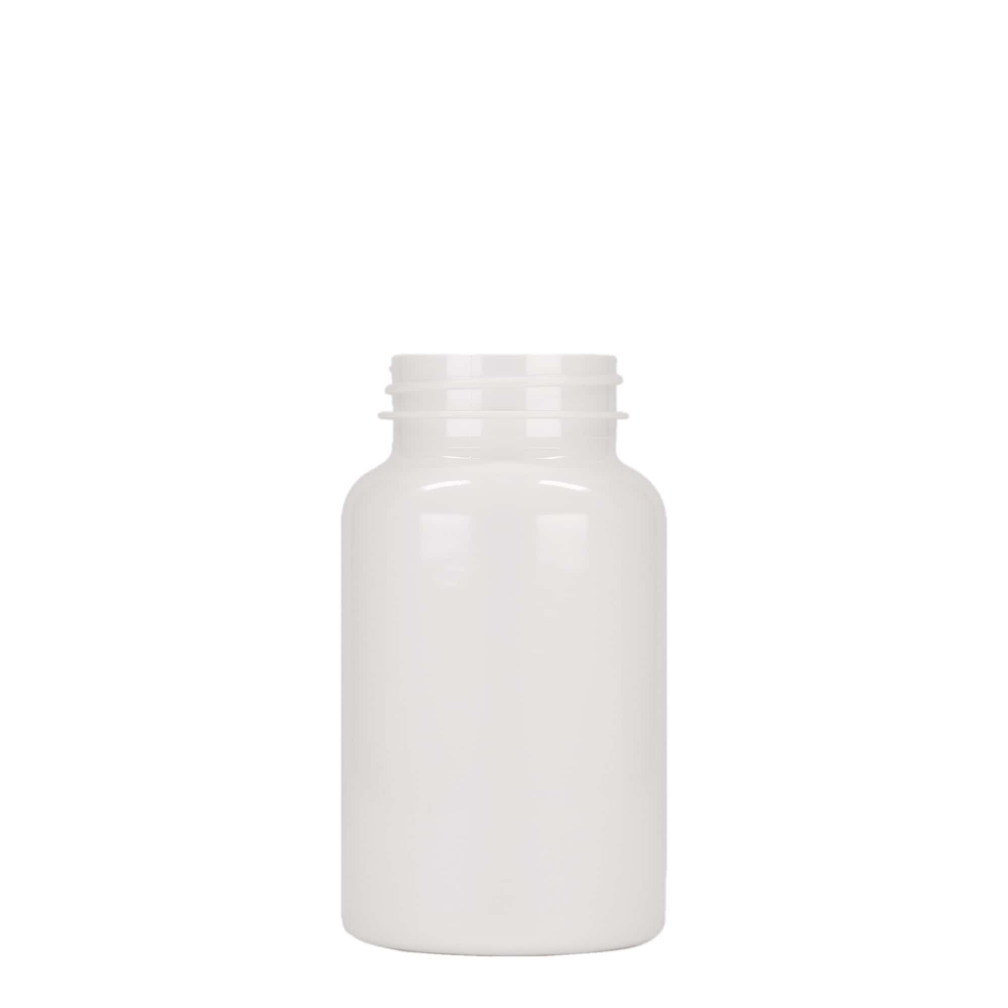 200 ml PET container, plastic, white, opening: 45/400