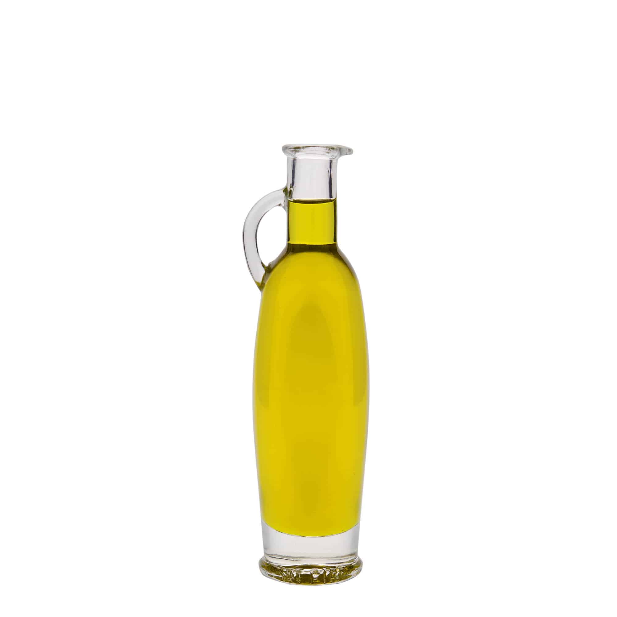 100 ml glass bottle 'Eleganta', oval, opening: cork